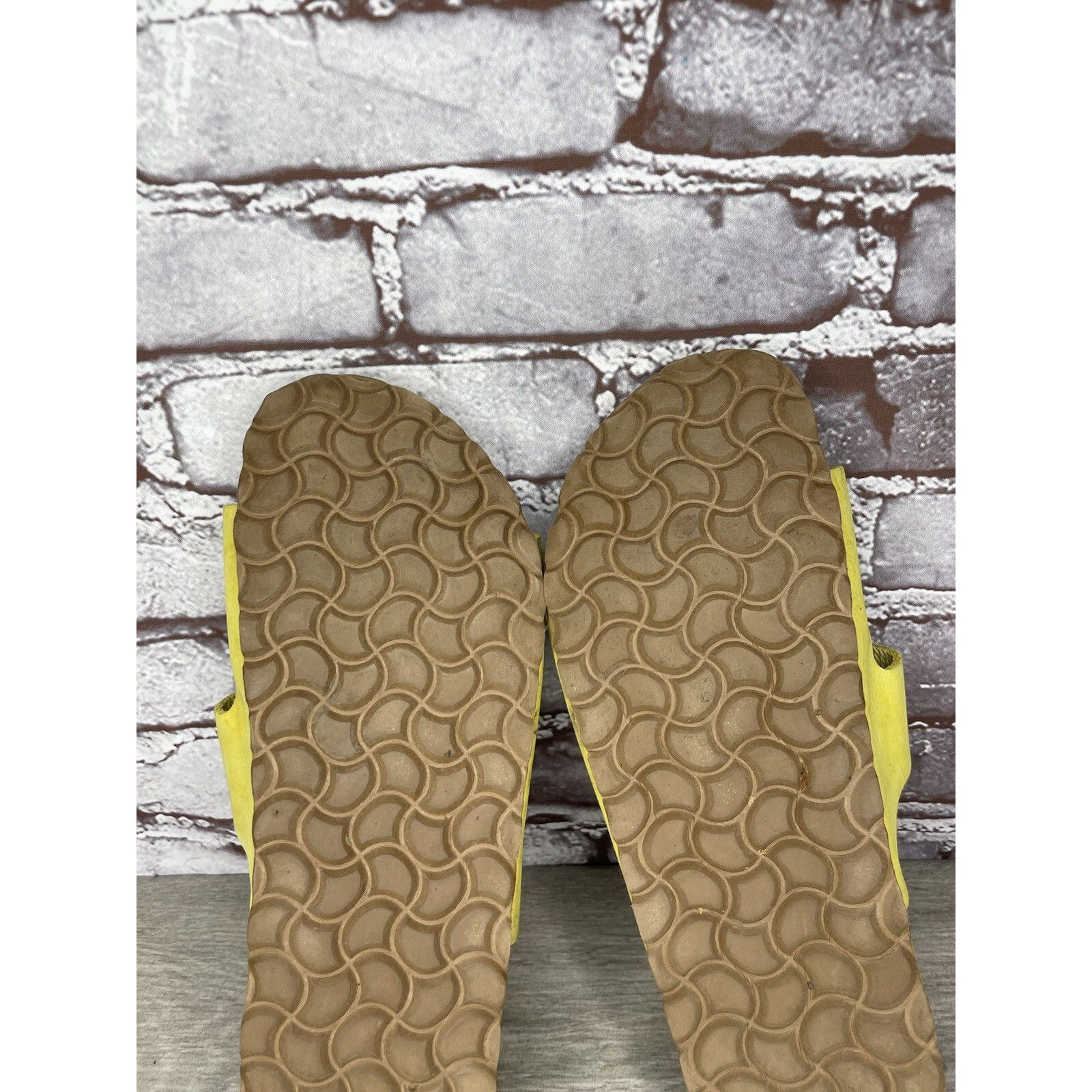 Other Sanosan Yellow Leather Arizona Slides Casual Cork Sandals Wo Size US 9.5 / IT 39.5 - 8 Thumbnail