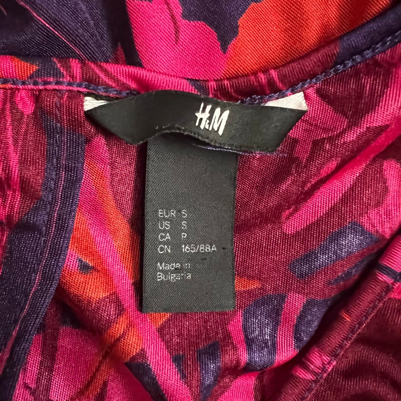H&M H&M Pink Multicolor Boat Neck Short Sleeve Top, S Size S / US 4 / IT 40 - 4 Thumbnail
