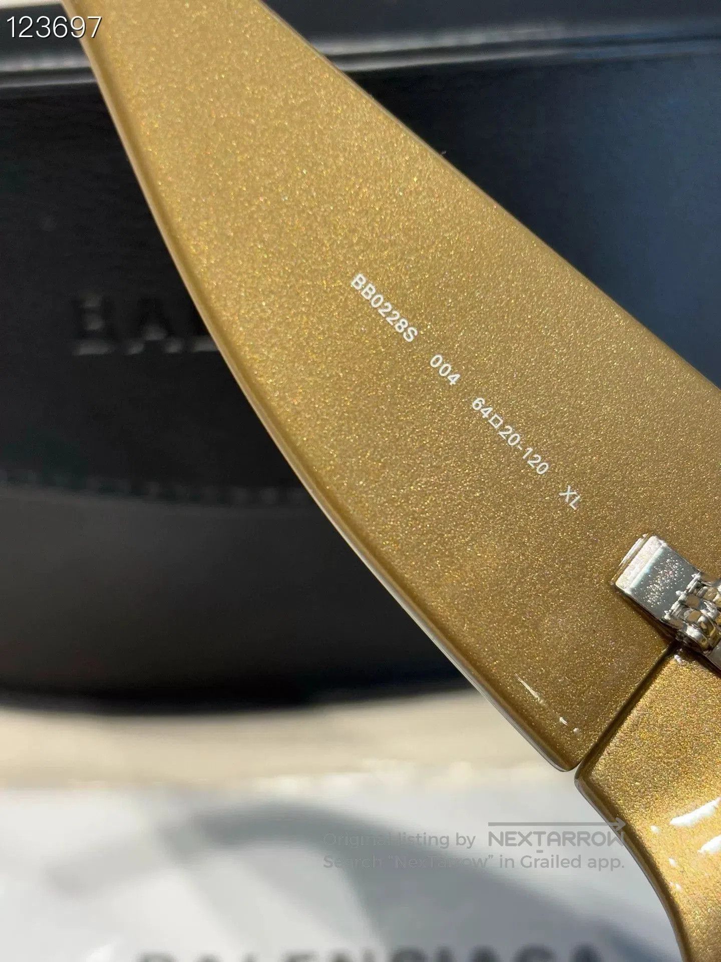 Balenciaga Balenciaga Reverse Xpander Gold Sunglasses. Size ONE SIZE - 7 Thumbnail