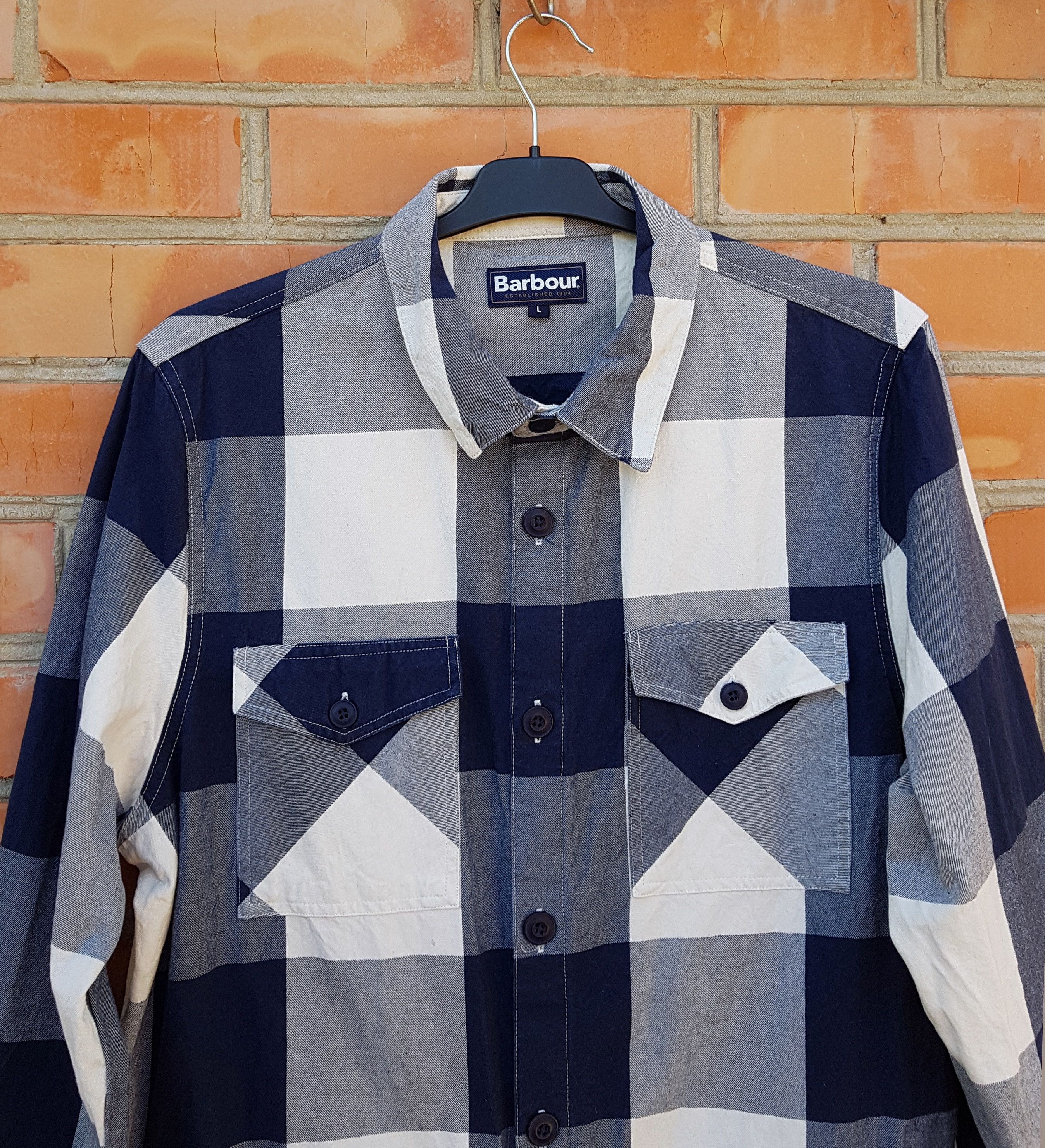 Barbour Barbour Ess Check Overshirt Shirt sz L Size US L / EU 52-54 / 3 - 3 Thumbnail