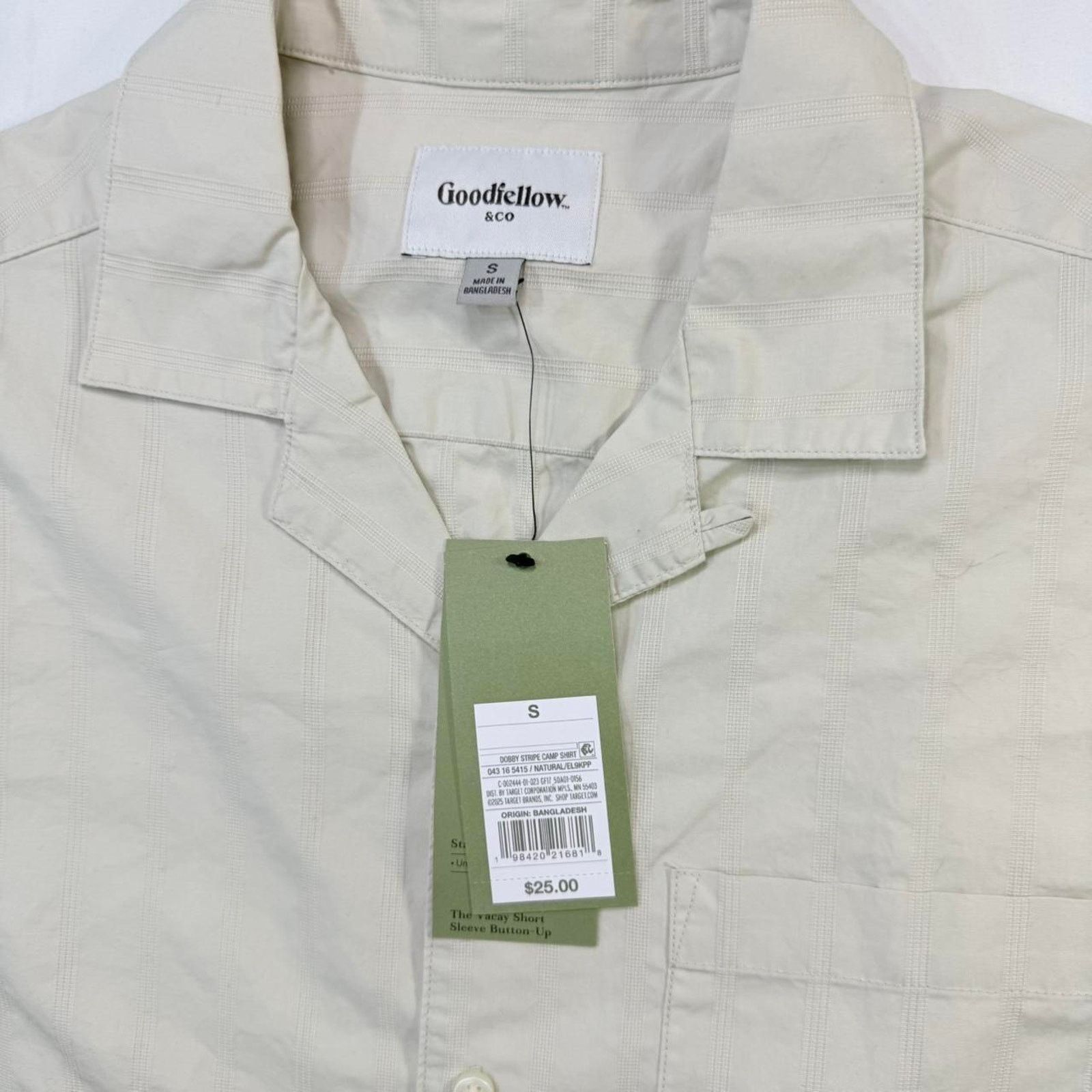 & Other Stories NWT Goodfellow Cream short sleeve button-up shirt Size US S / EU 44-46 / 1 - 3 Thumbnail