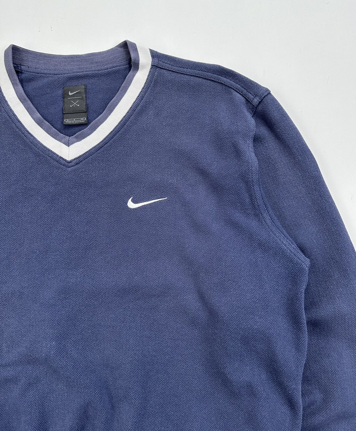 Nike Vintage Nike Men's Navy Swoosh Pullover Size US S / EU 44-46 / 1 - 5 Thumbnail