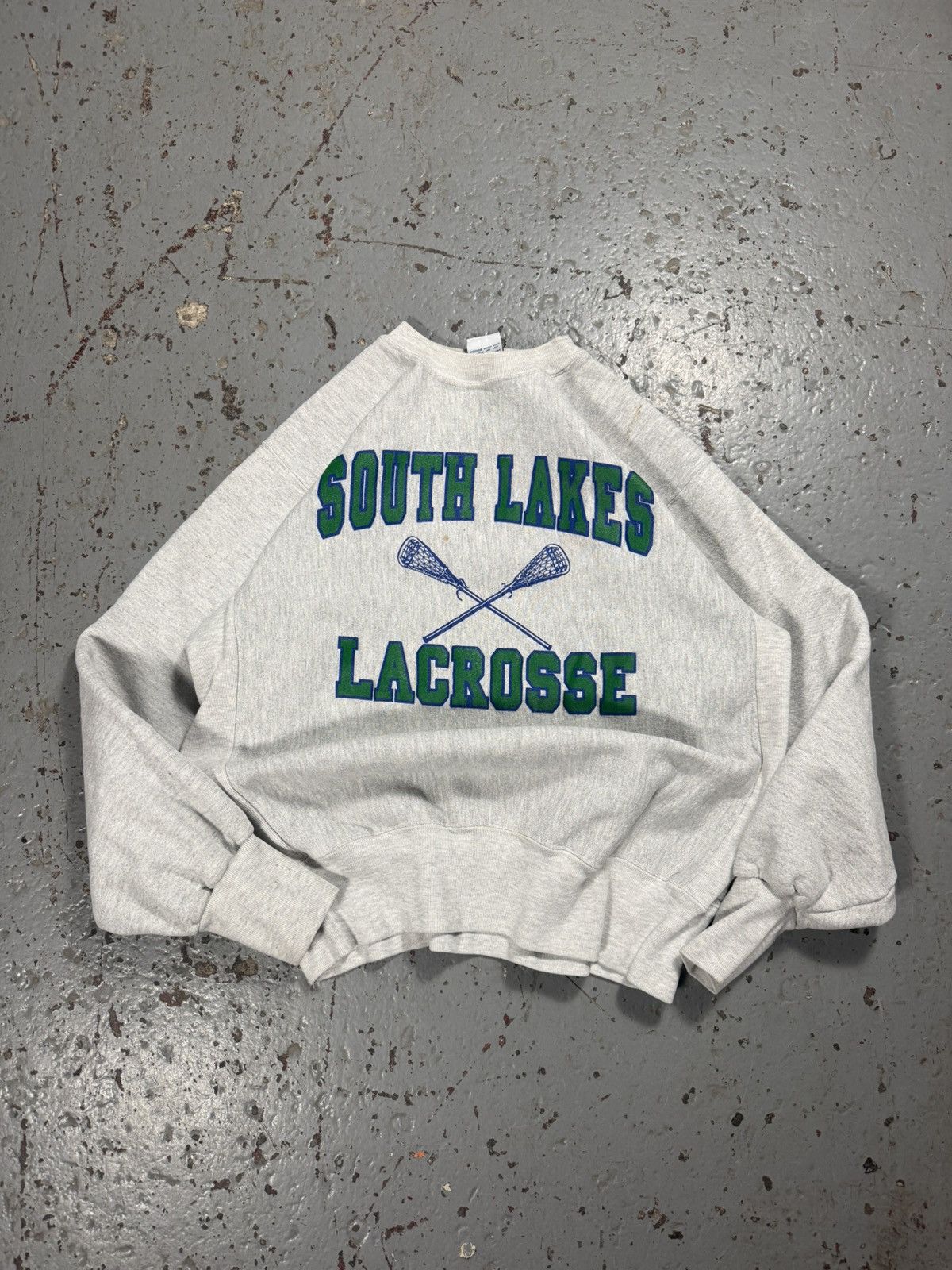 Other Vintage South Lake Lacrosse Faded Crewneck Sweater Size US L / EU 52-54 / 3 - 1 Thumbnail