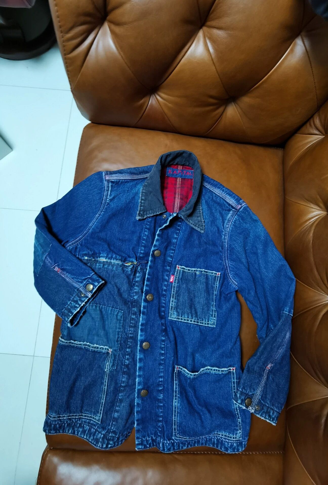 Kapital Kapital Cargo Denim Jacket Jacket - -DMC Size US S / EU 44-46 / 1 - 1 Thumbnail