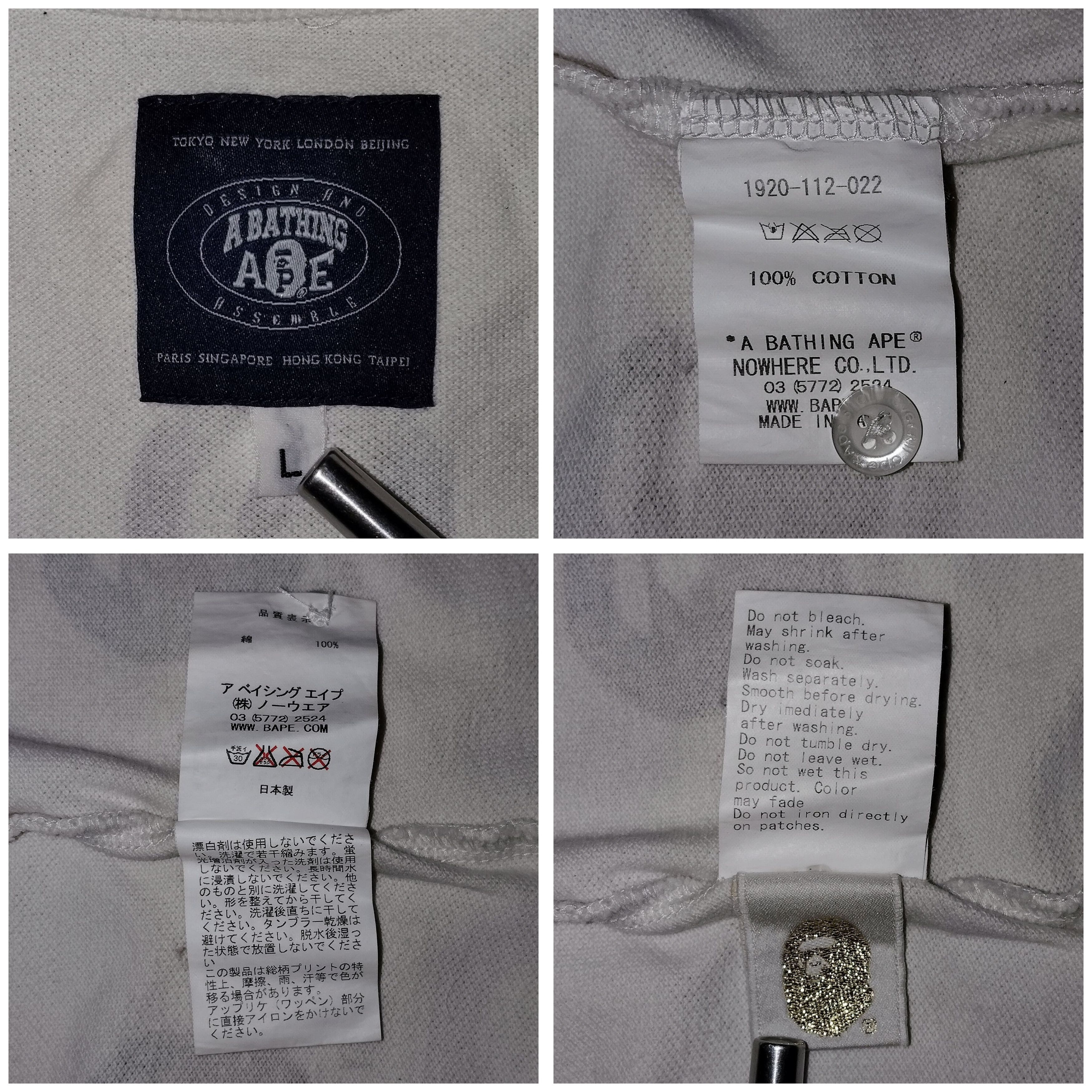 Bape OG Bape Ape Head Multilogo Polo Size US L / EU 52-54 / 3 - 5 Thumbnail