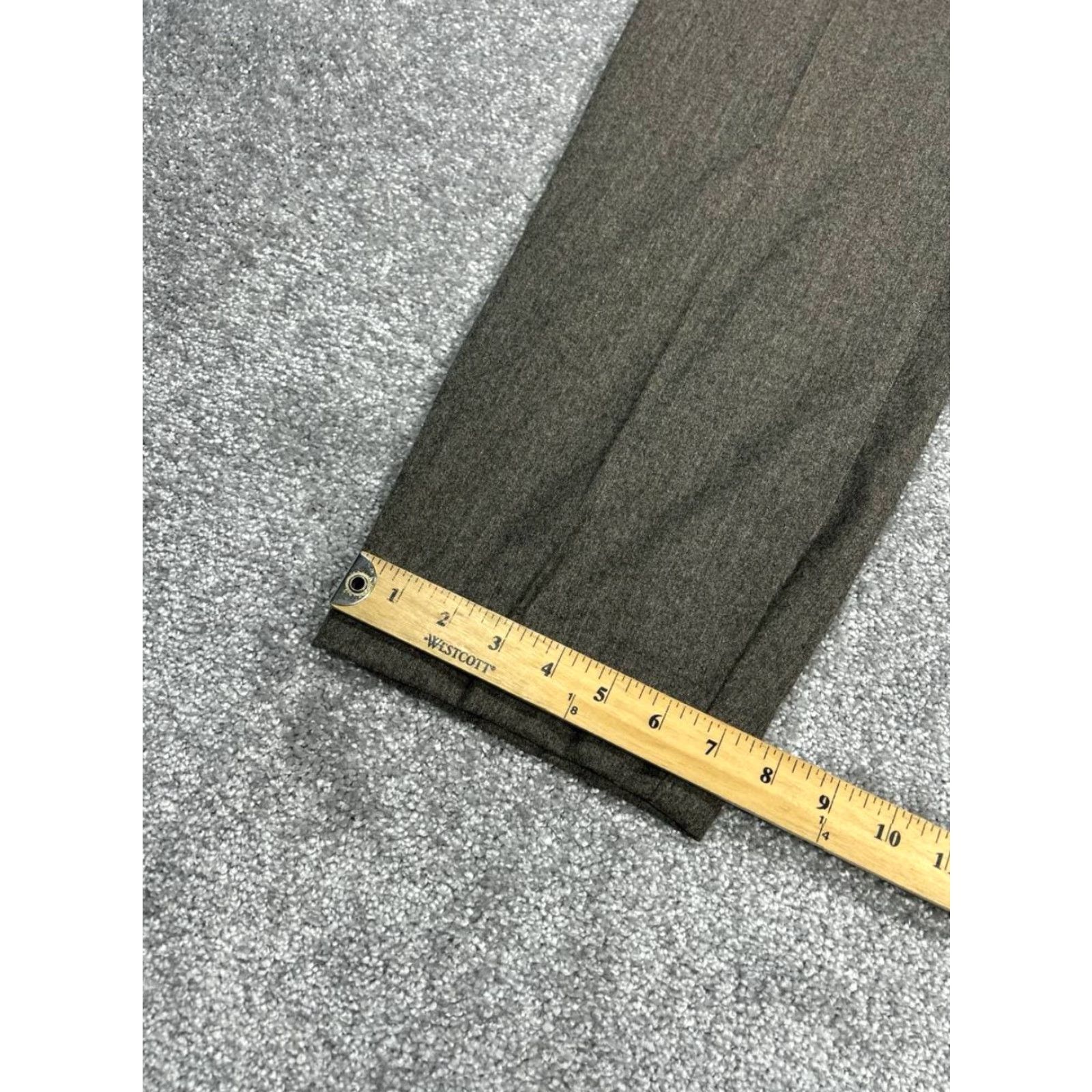 BREDA Leandro Bustos Dress Pants Mens 34 Brown Virgin Wool 90s Knit Flat Front Regular Full-Length 29in Inseam Pants Shirt? Size US 34 / EU 50 - 3 Thumbnail