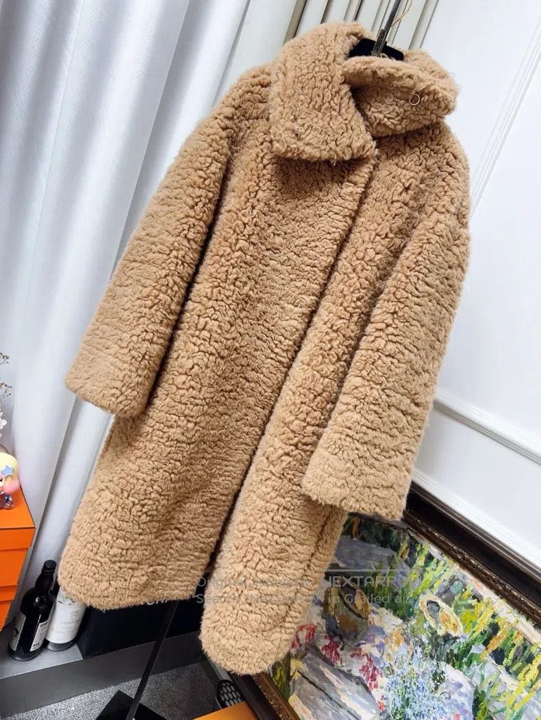 Hermes Hermes Brown Beige Teddy Fur Camel Hair Collar Coat Size XS / US 0-2 / IT 36-38 - 1 Thumbnail
