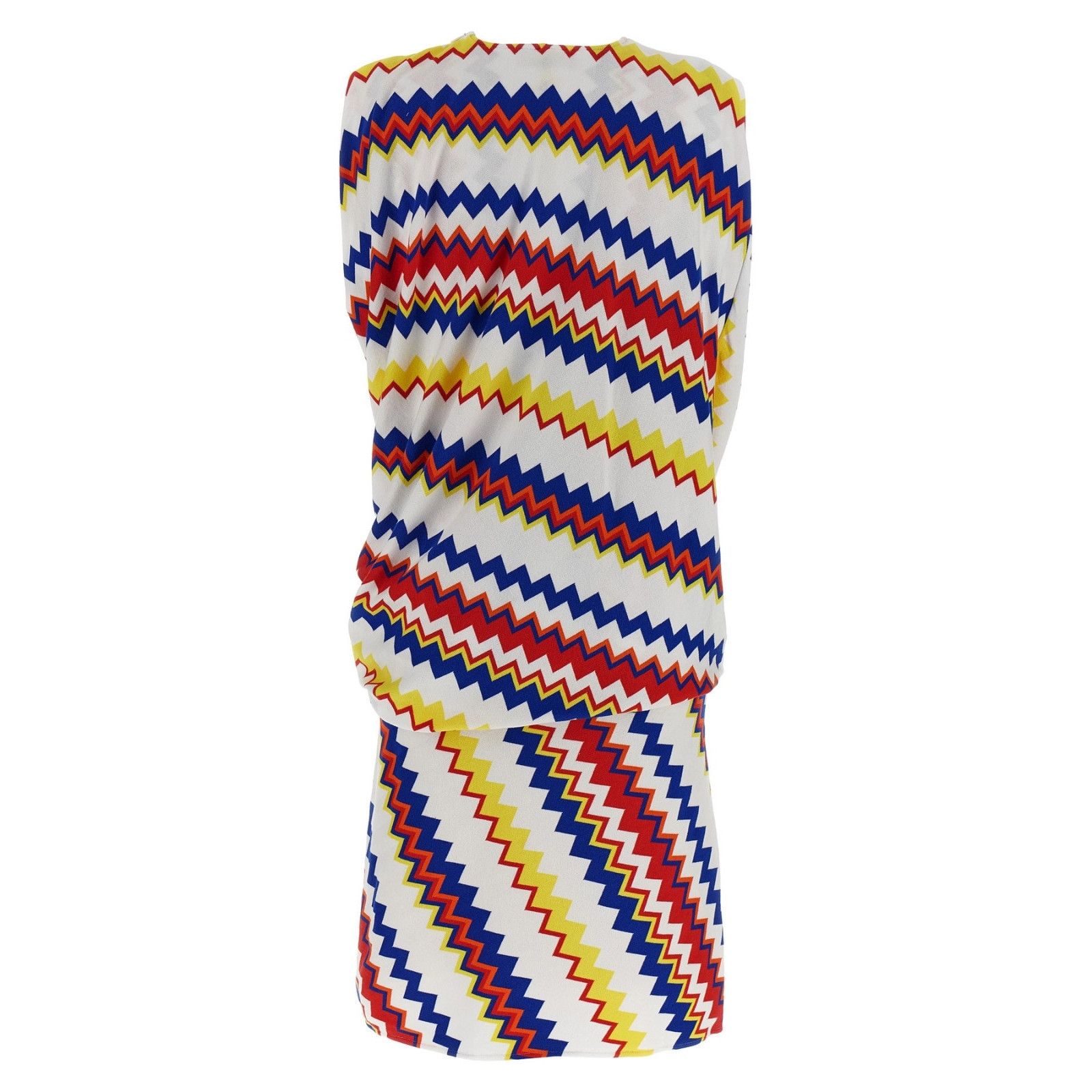 Missoni MISSONI Peplos Multicolor Pattern Dress New & Authentic (Wom Size S / US 4 / IT 40 - 2 Thumbnail