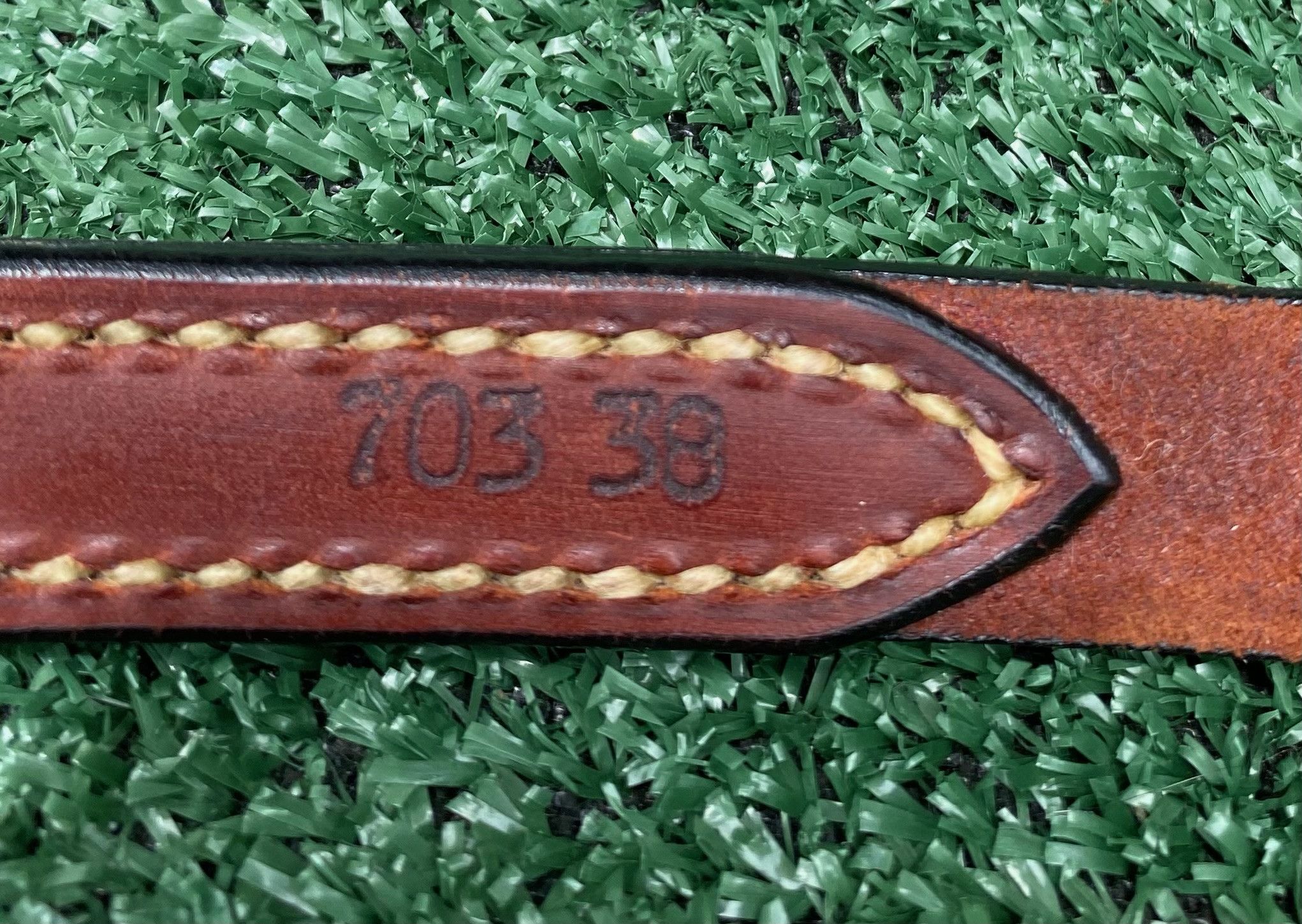Dooney & Bourke 90’s Dooney & Bourke Purple Wool Brass Leather Belt 38 Size ONE SIZE - 4 Thumbnail