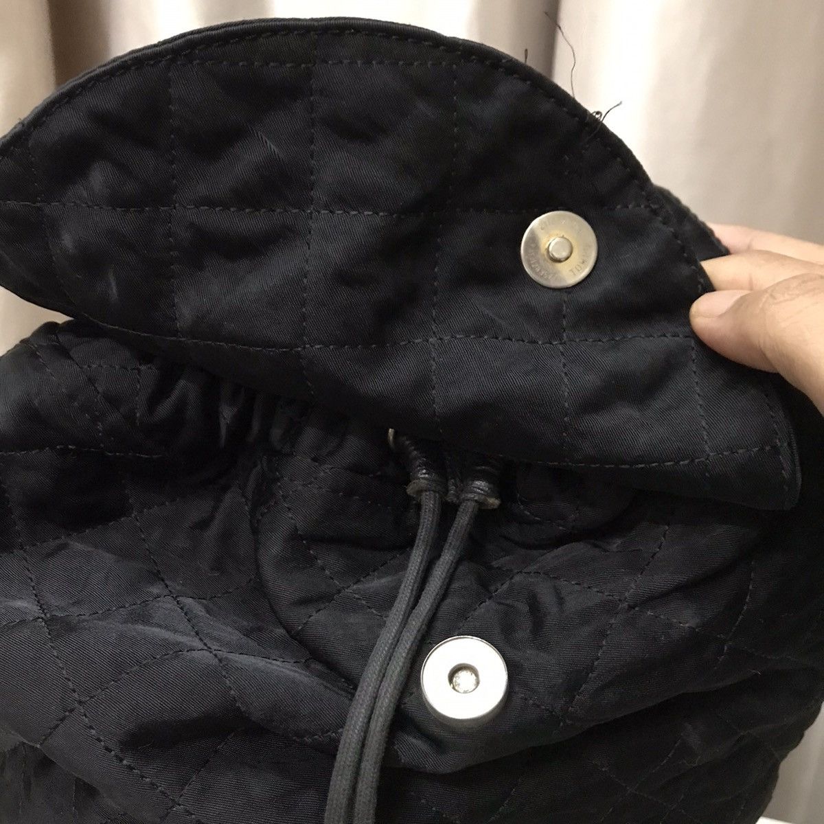 Designer × Sonia Rykiel Sonia Rykiel Quilted Nylon Single Button Mini Backpack Size ONE SIZE - 8 Thumbnail