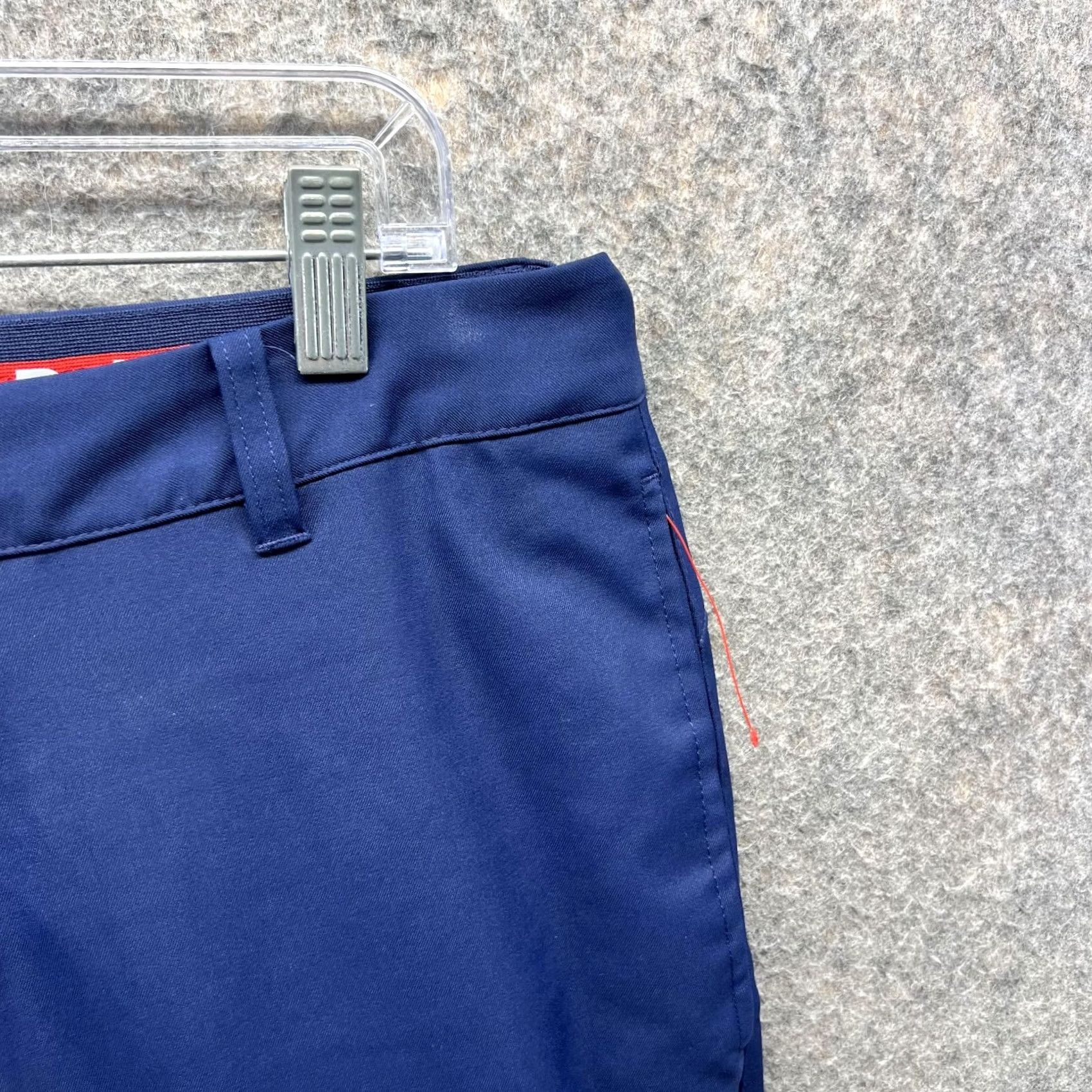Puma Puma Pants Men 34x32 Blue Chino Flat Front Casual Athletic Golf Golfer Stretch Pants Regular Blue Front Flat Front Pockets Mens 34-32 Size US 34 / EU 50 - 5 Thumbnail
