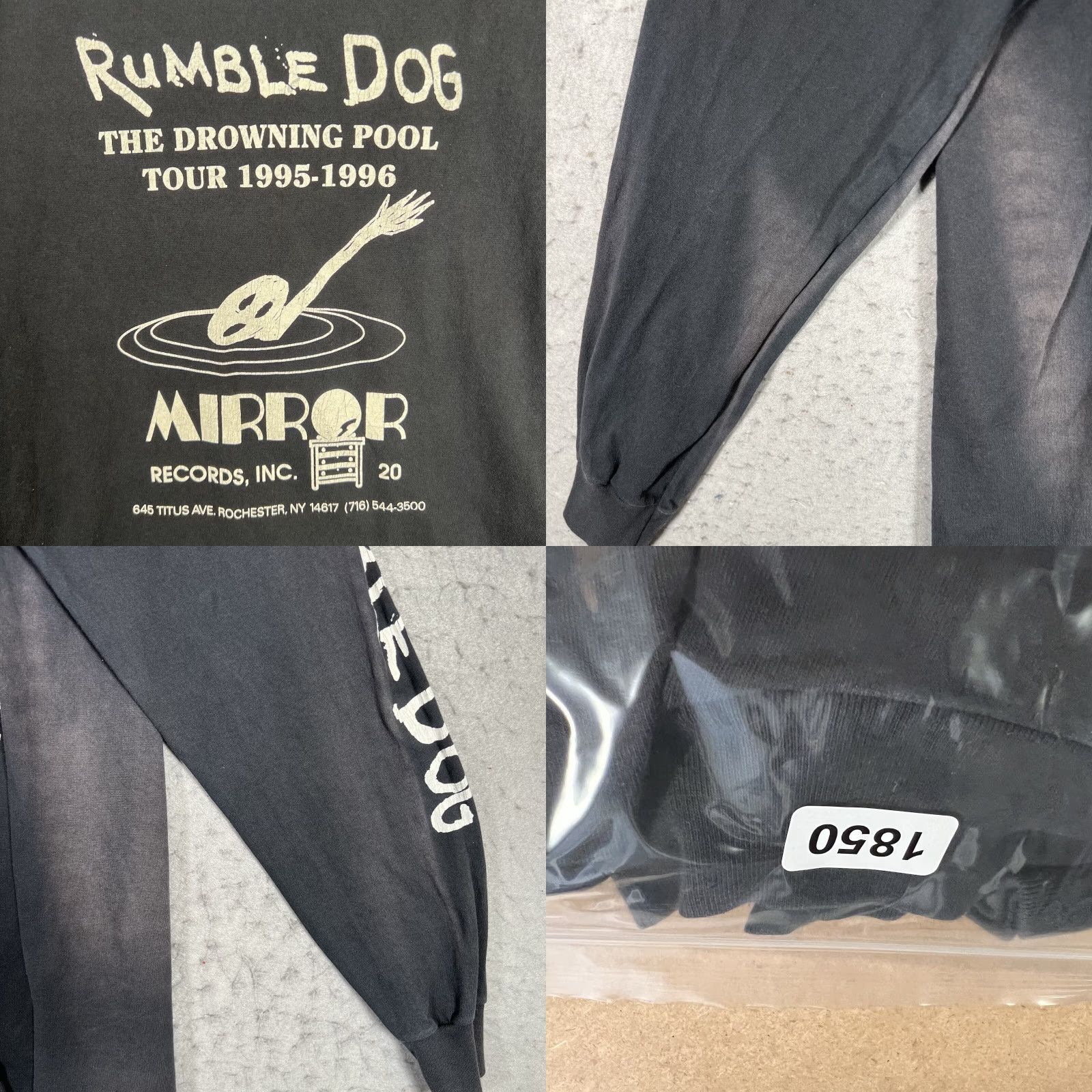 Vintage VINTAGE A1 90s Murina Rumble Dog The Drowing Pool Mock Neck T Shirt Adult XL Black Mens Size US XL / EU 56 / 4 - 9 Thumbnail