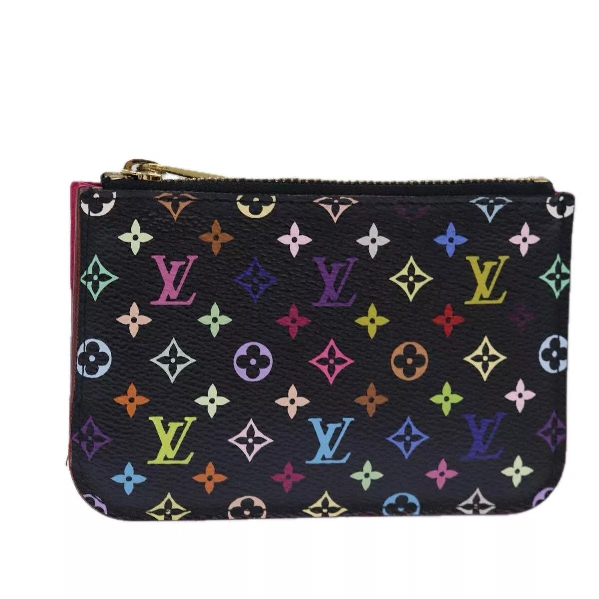 LOUIS VUITTON Multicolor Pochette ClesNM Coin Purse Black