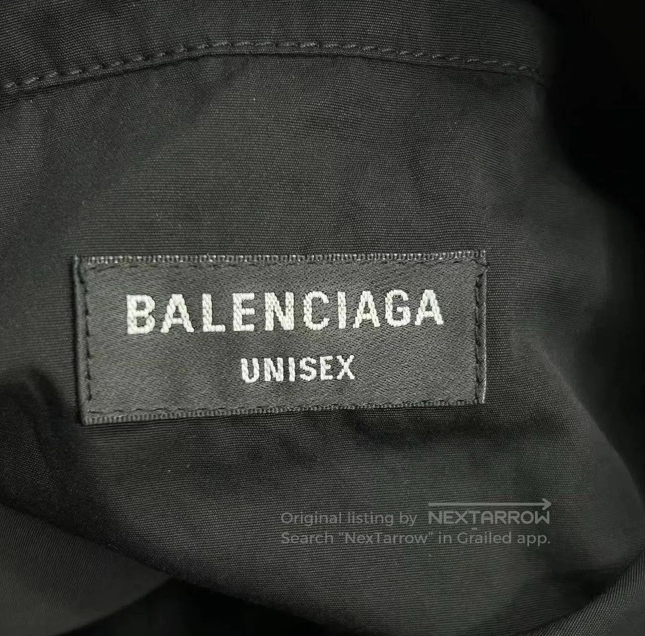 Balenciaga black crystal logo denim jacket by balenciaga. Size US M / EU 48-50 / 2 - 3 Thumbnail