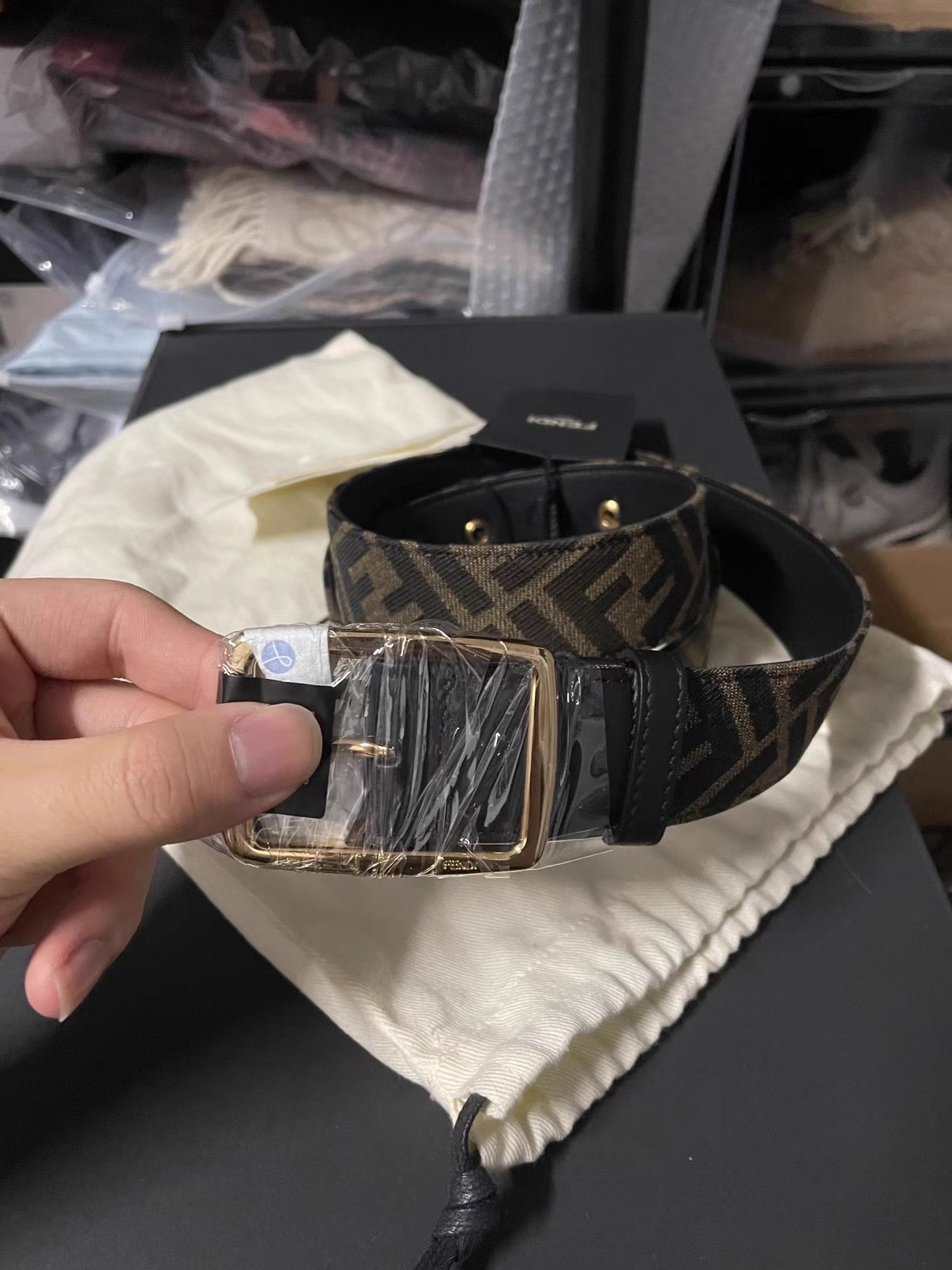 Fendi Fendi FF Logo Pin Buckle Belt K6 Size ONE SIZE - 2 Thumbnail
