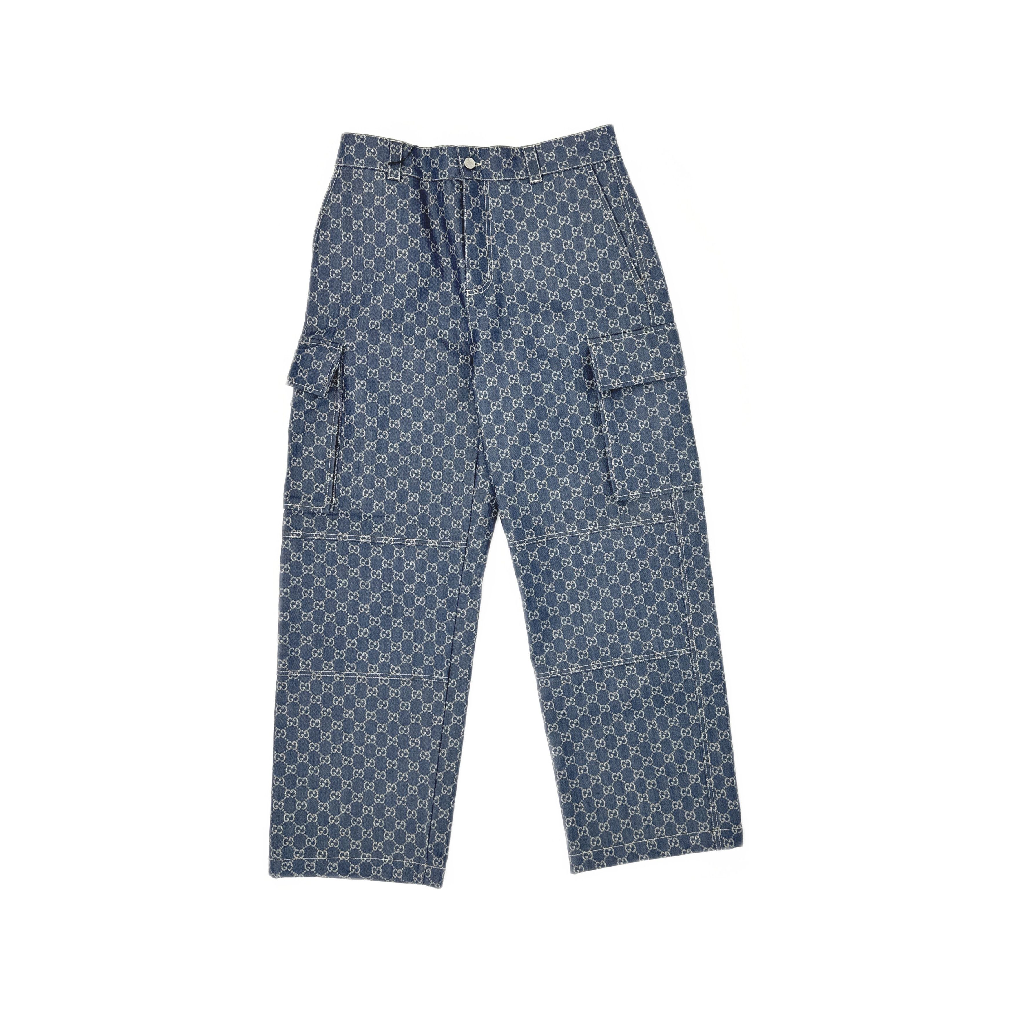 Gucci Gucci Monogram Denim Cargo Pants Size 50 Size US 34 / EU 50 - 1 Thumbnail