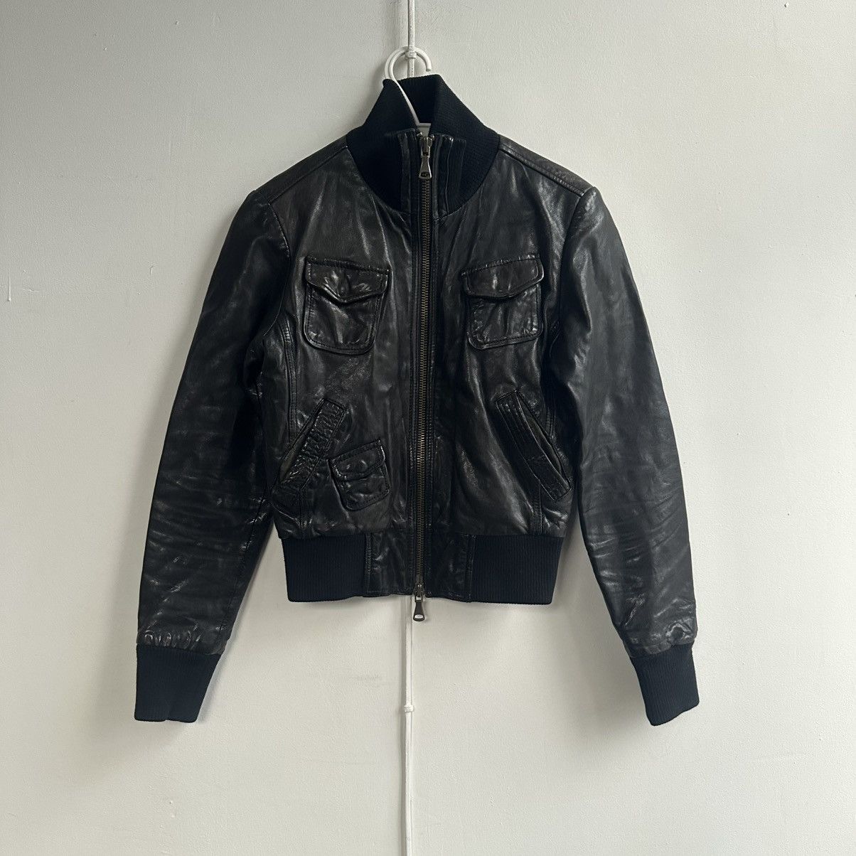 Armani Armani Jeans Vintage Vera pelle Leather Jacket Size XS / US 0-2 / IT 36-38 - 9 Thumbnail
