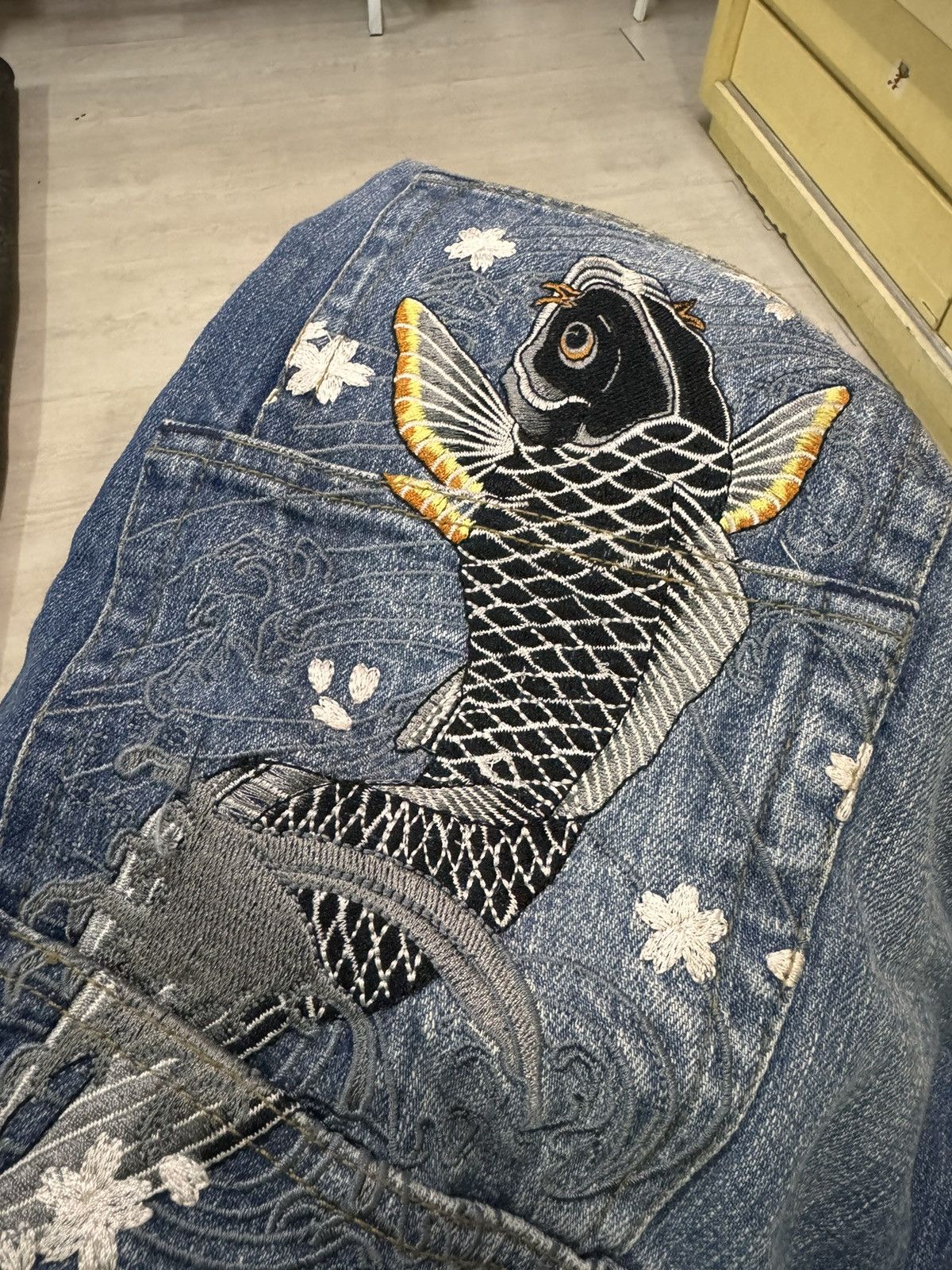 Japanese Brand Koi Pond Sukajan Japan Jeans Embroidered Multiple Pocket 32 Size US 32 / EU 48 - 8 Thumbnail