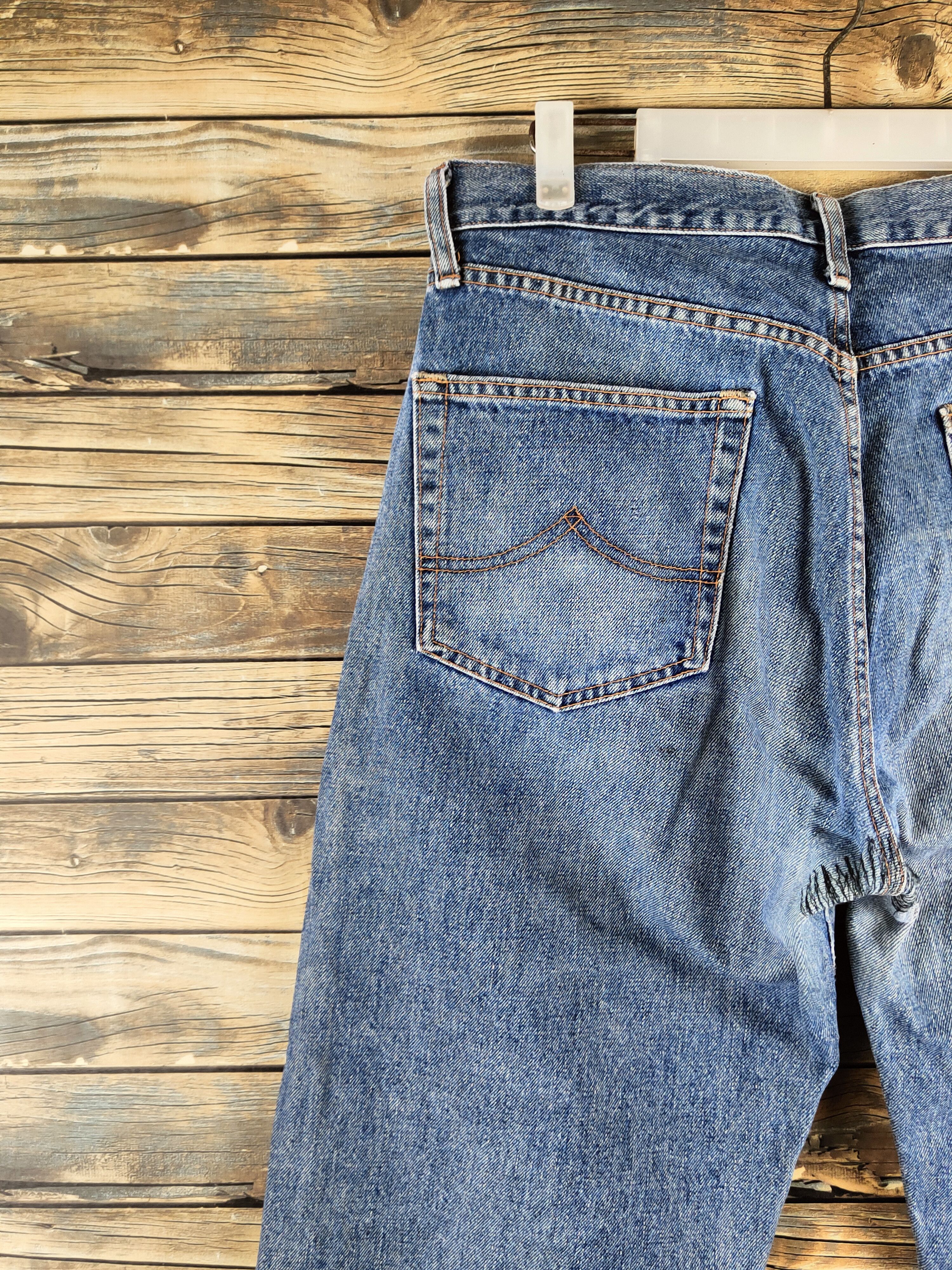 Japanese Brand Bobson Blue Distressed Ripped Jeans #S2886 Size US 33 - 8 Thumbnail