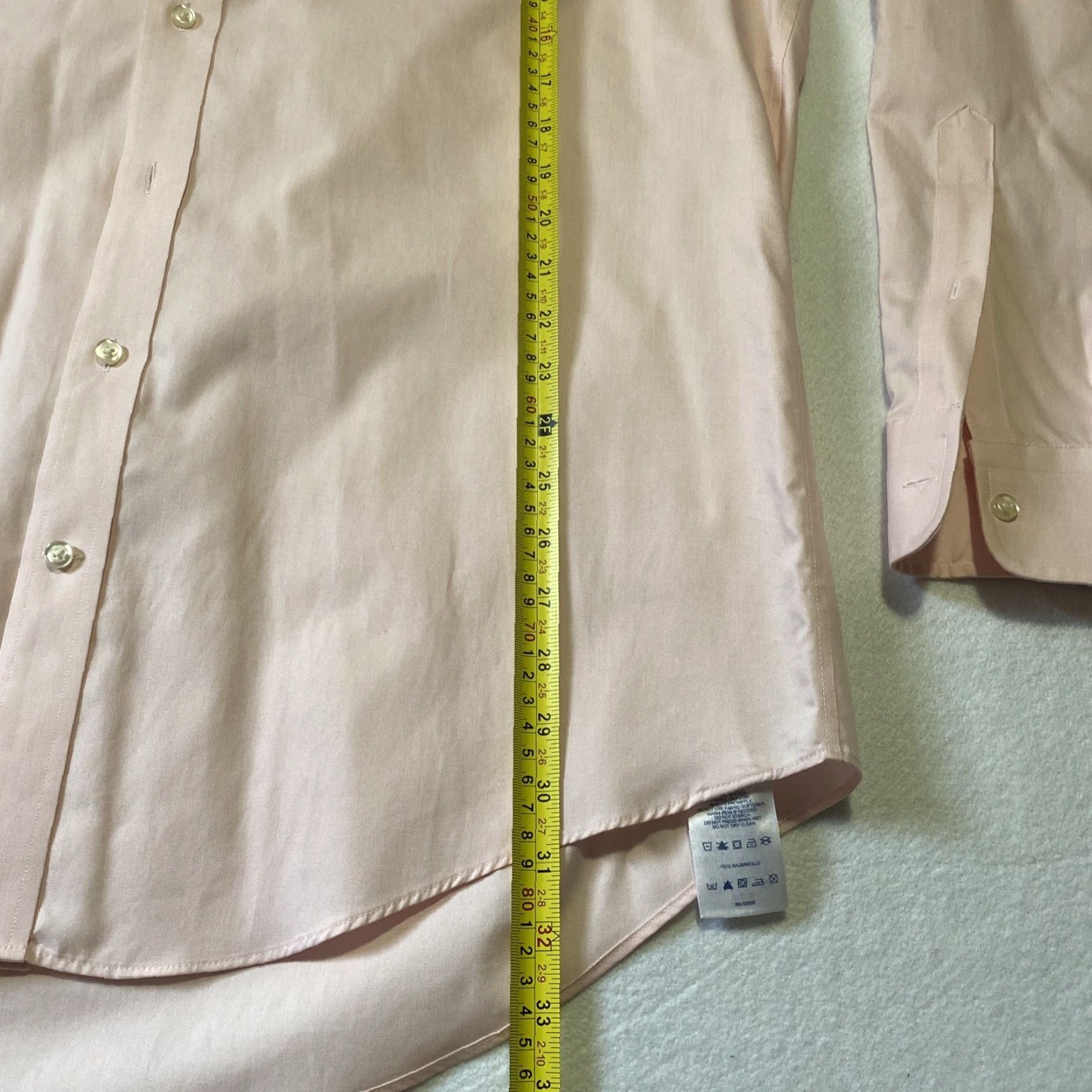 Lands' End Lands' End Button Shirt Men 16X36 Long Sleeve Pink Solid Dress Shirt Non-Iron Pockets Big & Tall Men’s Shirt Size US L / EU 52-54 / 3 - 6 Thumbnail