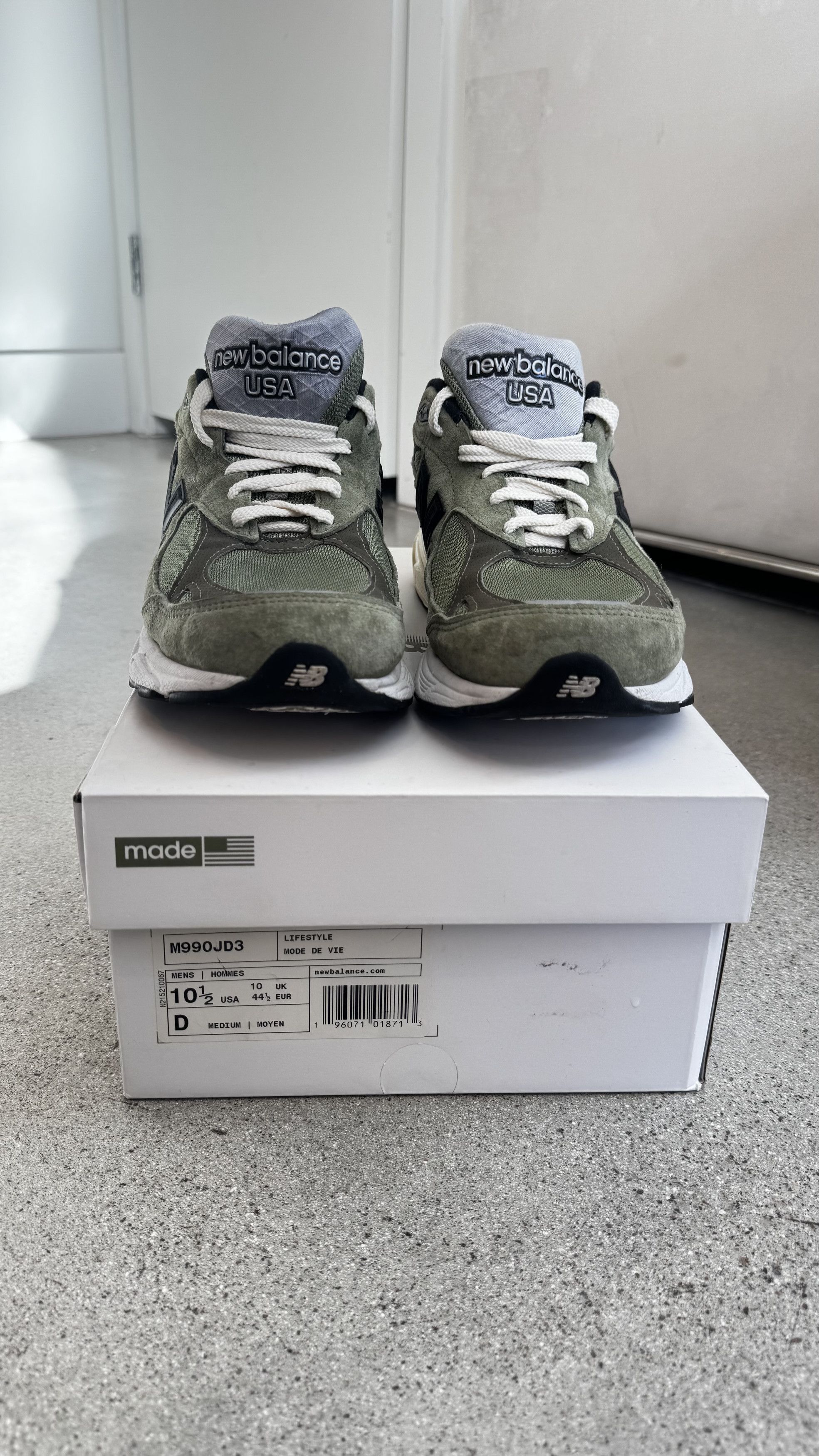 JJJJound × New Balance New Balance 990v3 JJJJound Olive Size 10.5 Made in USA Size US 10.5 / EU 43-44 - 5 Thumbnail
