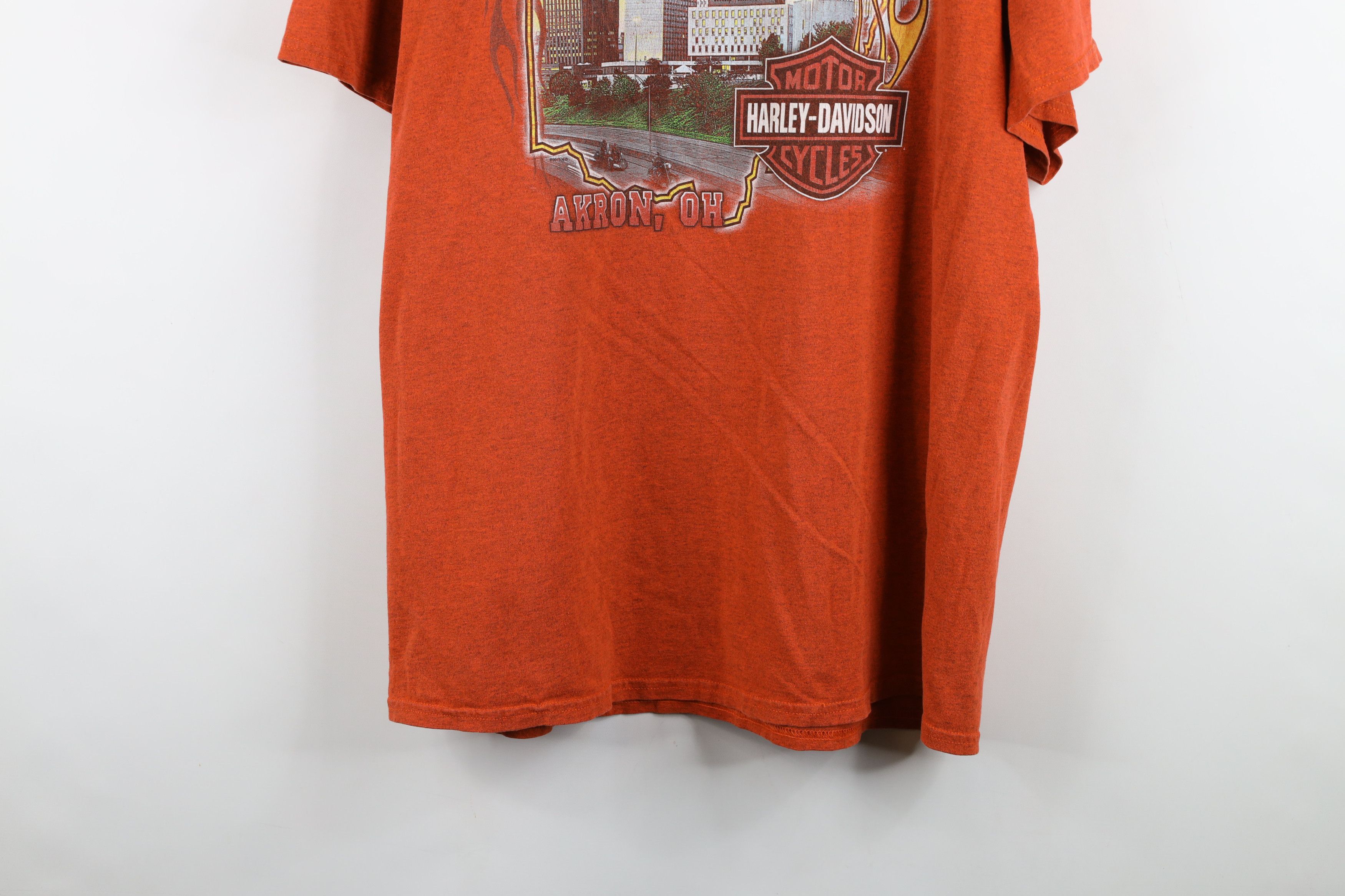 Harley Davidson Vintage Y2K Harley Davidson Spell Big Logo T-Shirt Orange Size US XL / EU 56 / 4 - 15 Thumbnail
