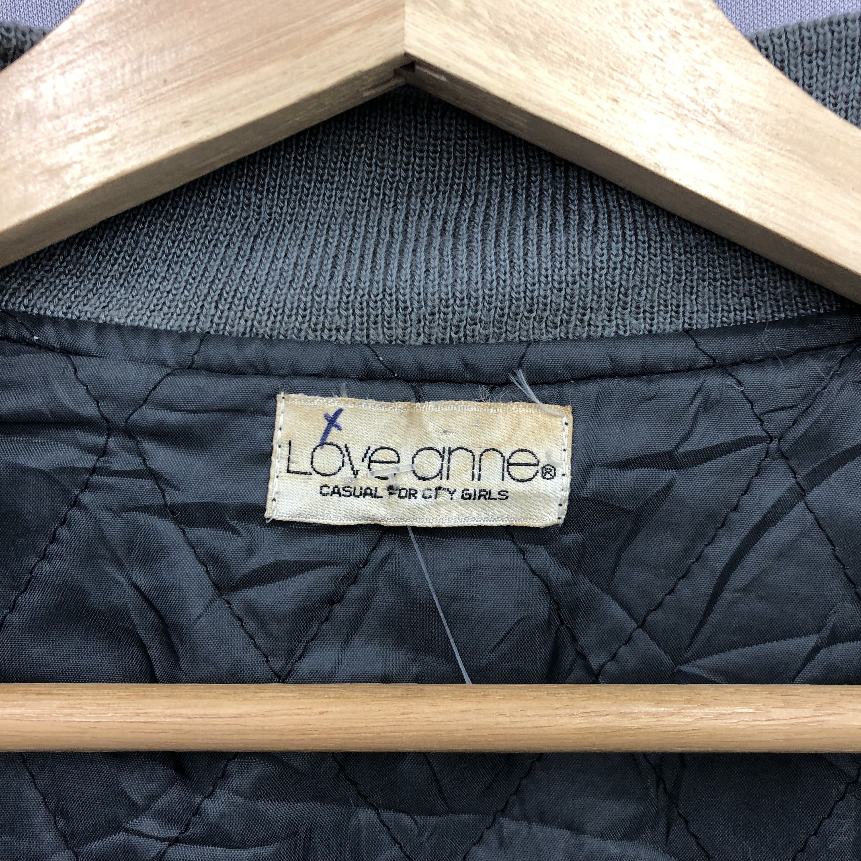 Japanese Brand Vintage 80s Love Anne Letterman Wool Varsity Bomber Jacket Size US M / EU 48-50 / 2 - 7 Thumbnail