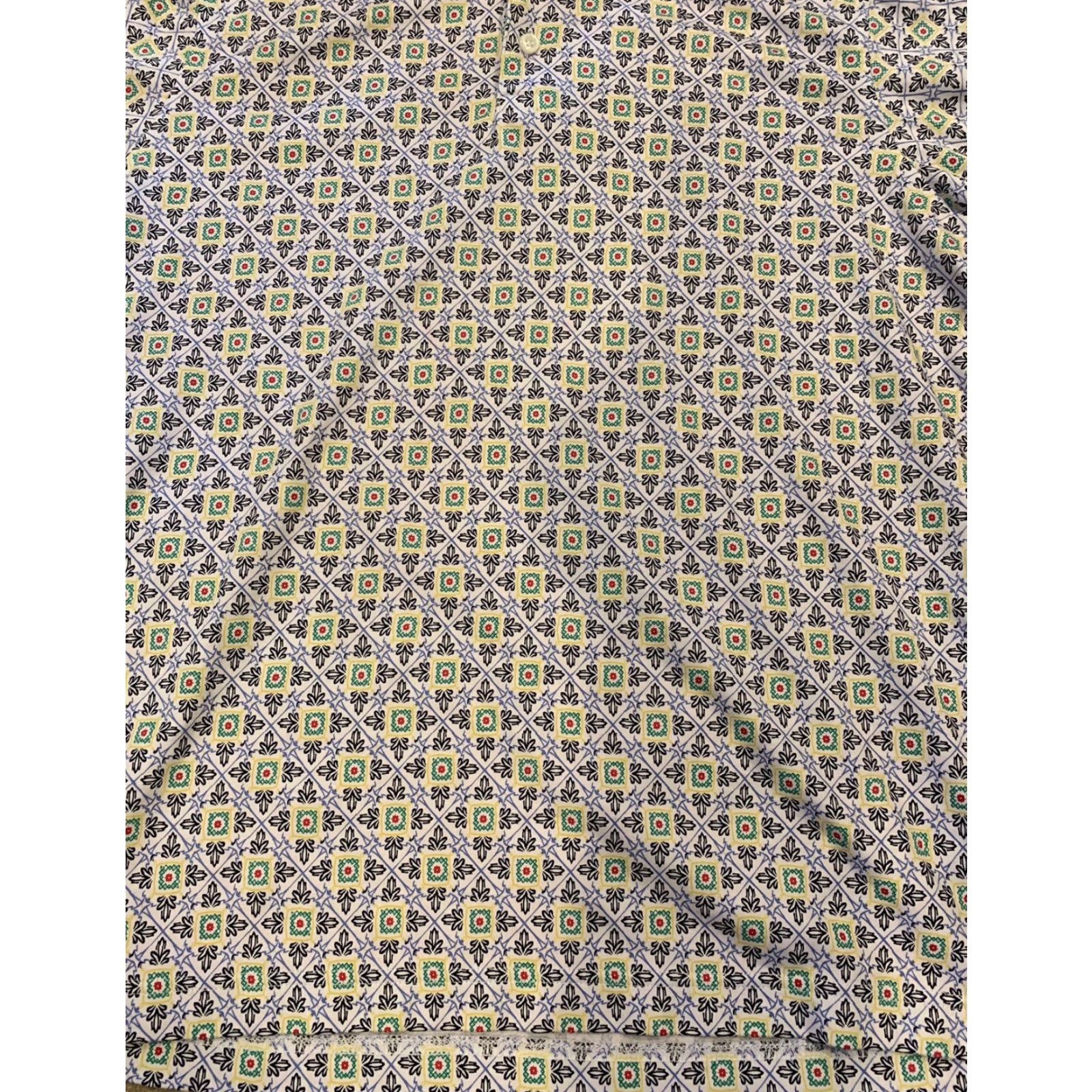 Cremieux Daniel Cremieux Mens Shirt Island Collection Cotton Geometric Large Blue Polo Short Sleeve L Mens Size US L / EU 52-54 / 3 - 5 Thumbnail