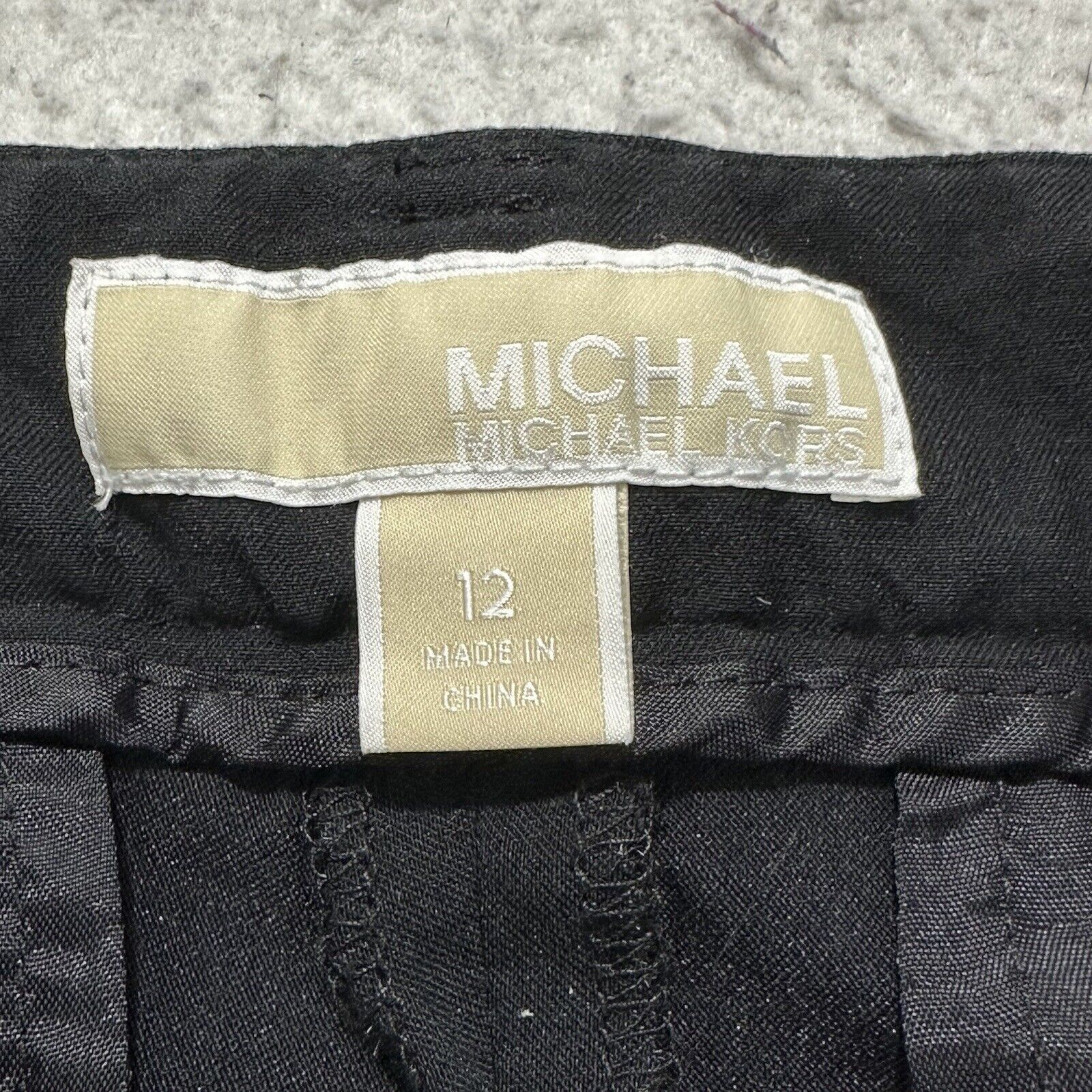 Michael Kors Michael Kors 12 Flat Front Black Dress Pants 27" Inseam Size 34" / US 12 / IT 48 - 5 Thumbnail