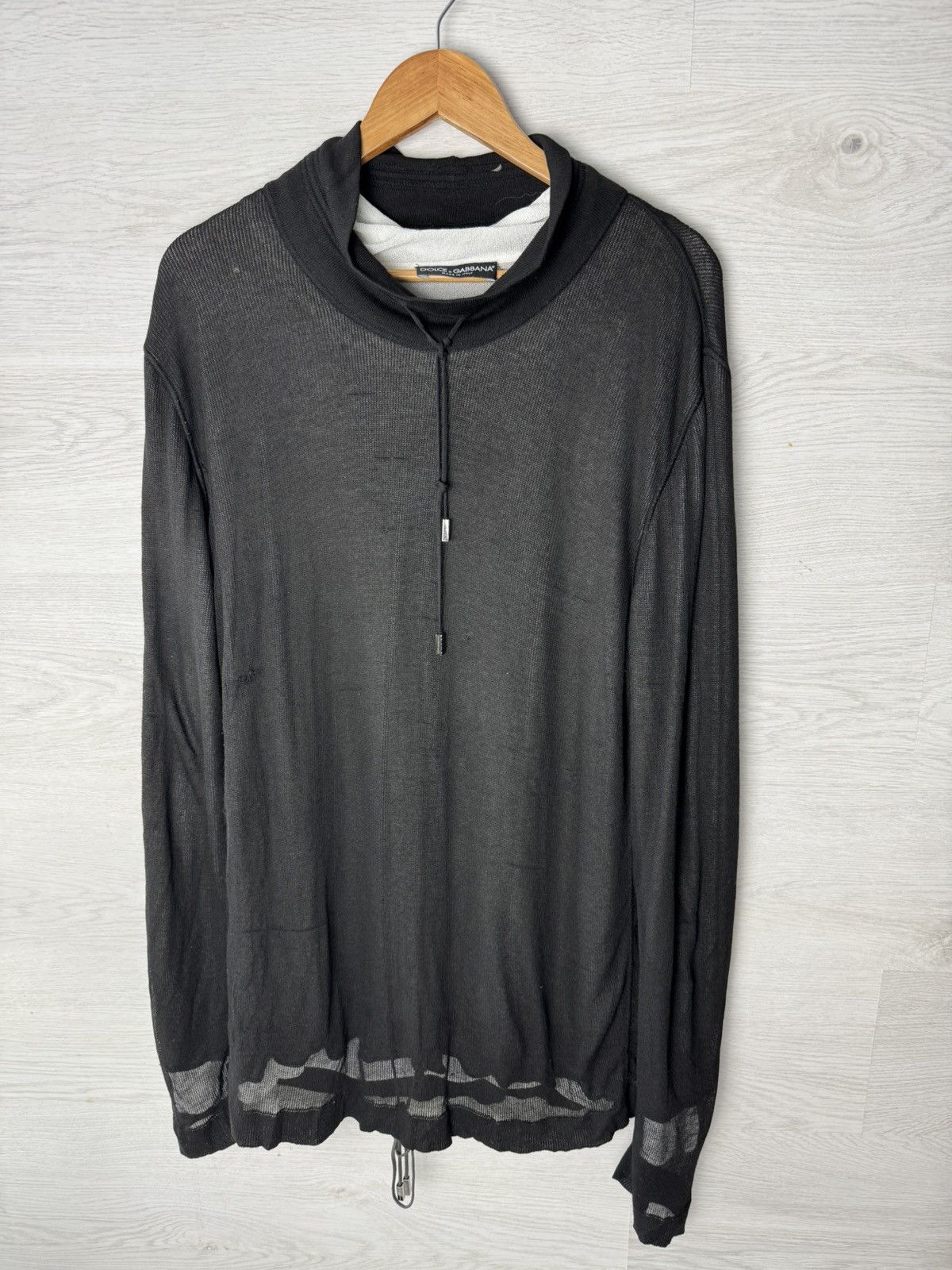 Dolce & Gabbana Dolce & Gabbana Sheer Long Sleeve Tunic Top Size XXL / US 16-18 / IT 52-54 - 1 Thumbnail