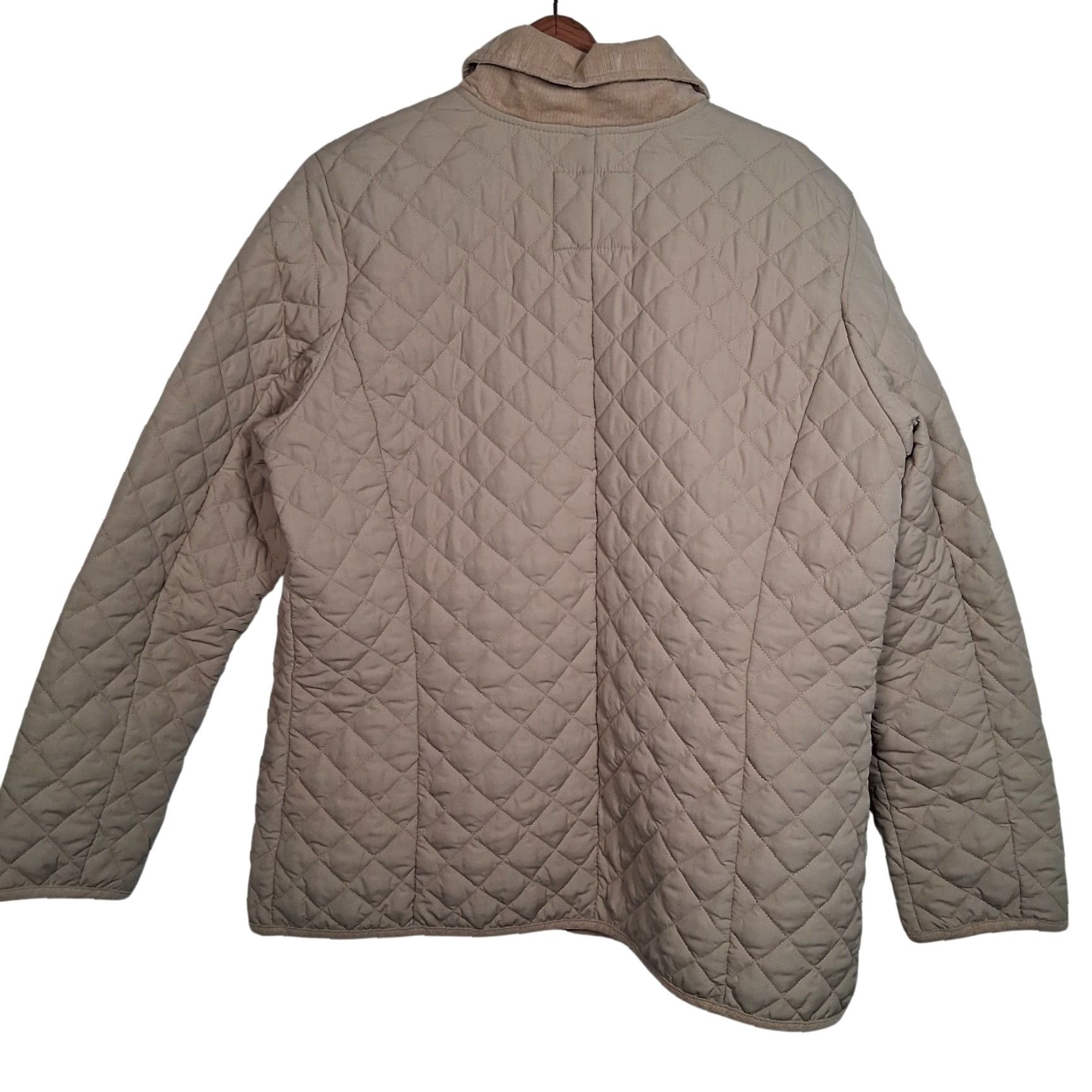 Old Navy Old Navy Quilted Jacket Women XXL Snap Up Tan Corduroy Collar Barn Chore Quilted Jacket Beige Regular Women's Coat Size XXL / US 16-18 / IT 52-54 - 2 Thumbnail