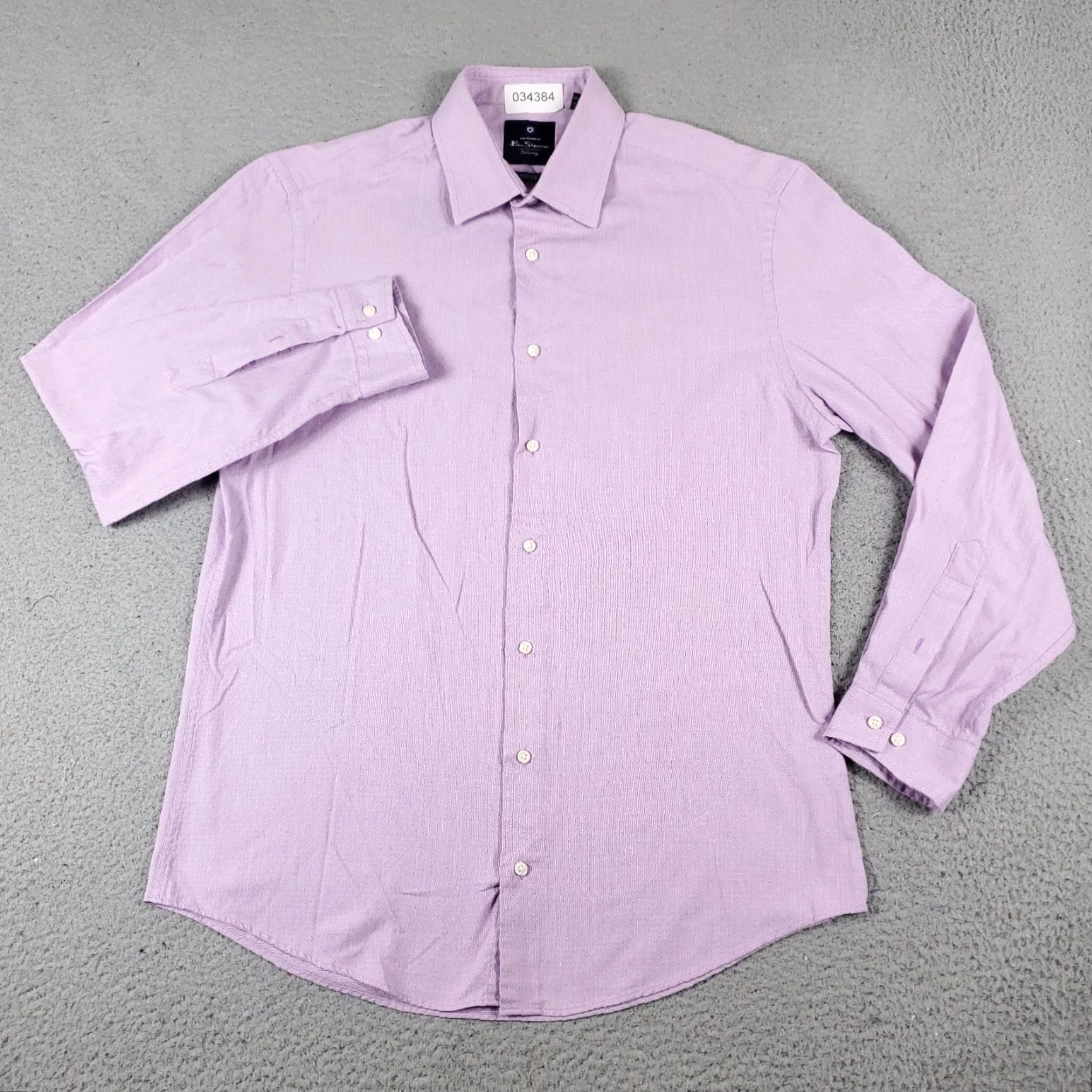 Ben Sherman Ben Sherman Shirt Mens Medium Purple Casual Button Up Long Sleeve Size US M / EU 48-50 / 2 - 2 Thumbnail