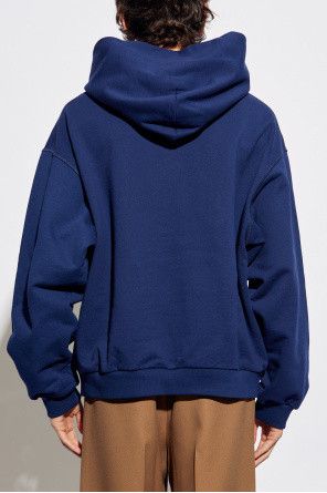 Gucci o1loc1c0925 Cotton Jersey Hooded Sweatshirt in Navy Blue Size US L / EU 52-54 / 3 - 4 Thumbnail