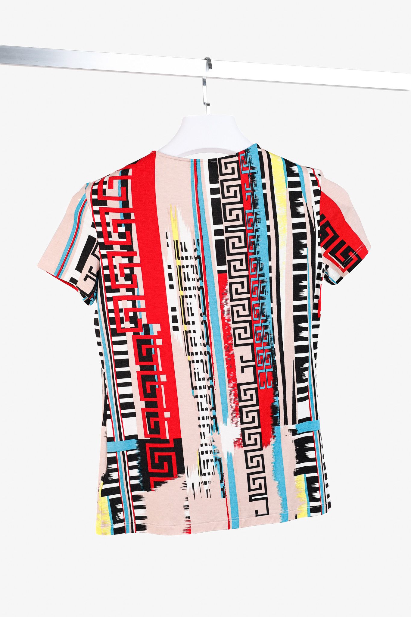 Versace Versace SS/11 Multicoloured Jersey Geometric-Print T-Shirt Size M / US 6-8 / IT 42-44 - 2 Thumbnail