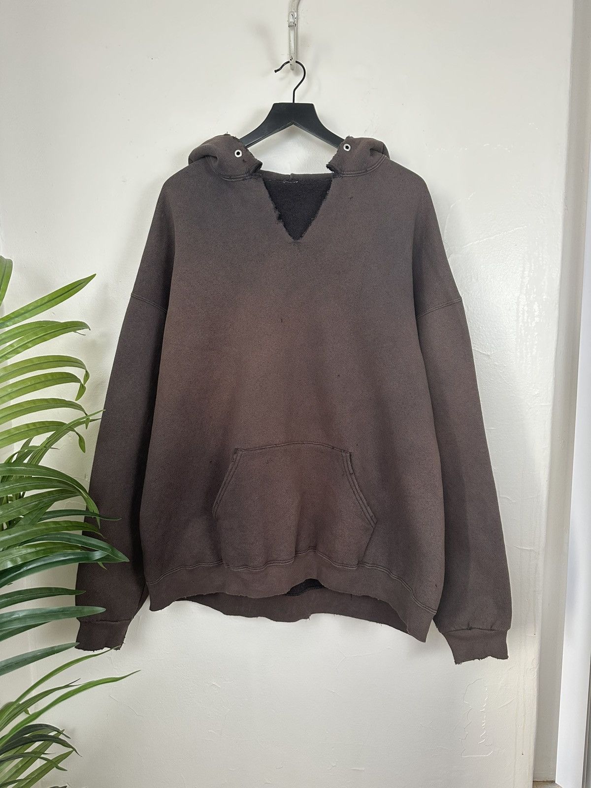 Other (XXL) INSANE THRASHED & FADED Blank Heavyweight Hoodie Size US XXL / EU 58 / 5 - 2 Thumbnail