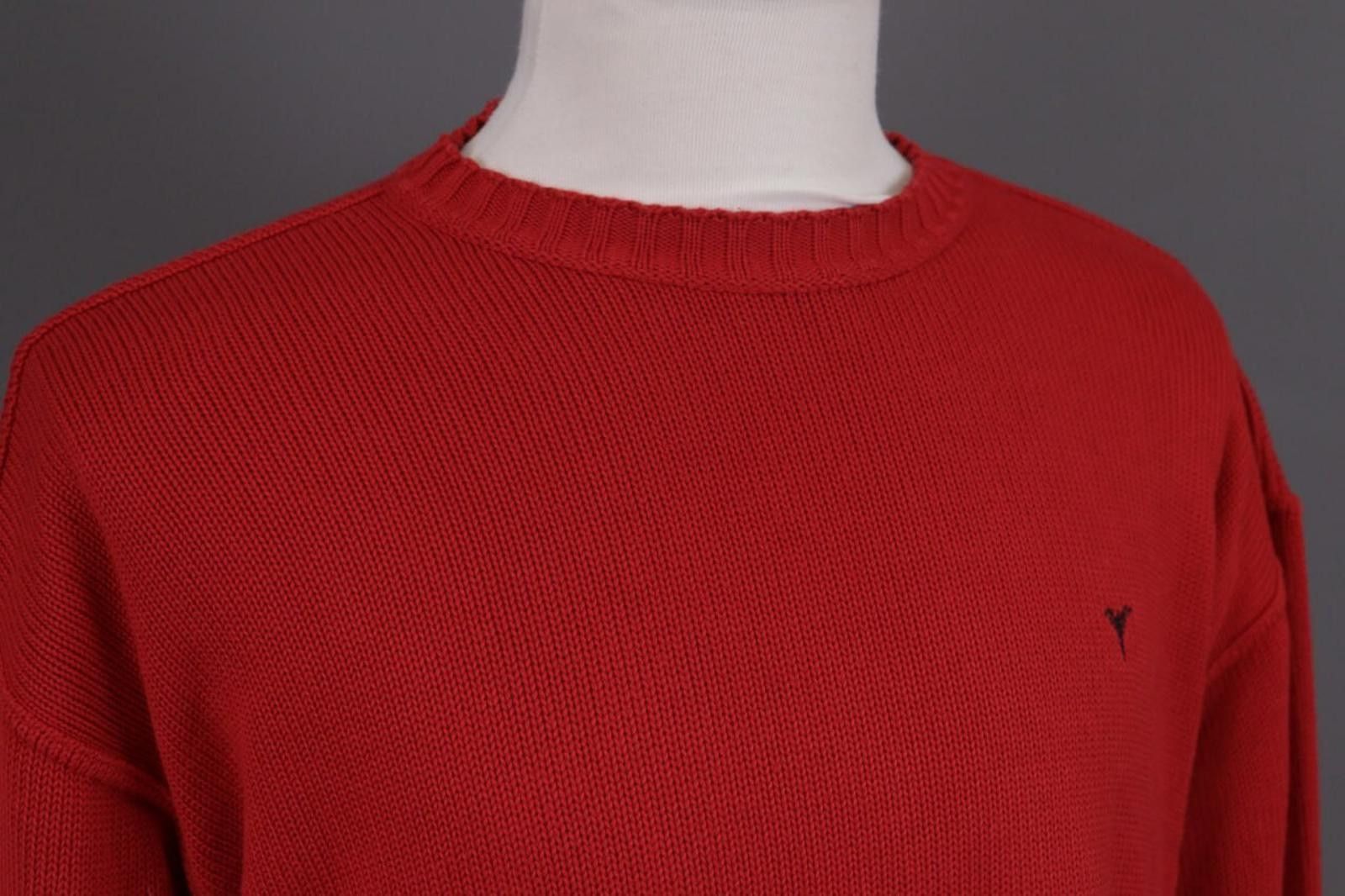 Carlo Colucci Carlo Colucci Red Crew Neck Knit Sweater Size 56 Size US M / EU 48-50 / 2 - 7 Thumbnail
