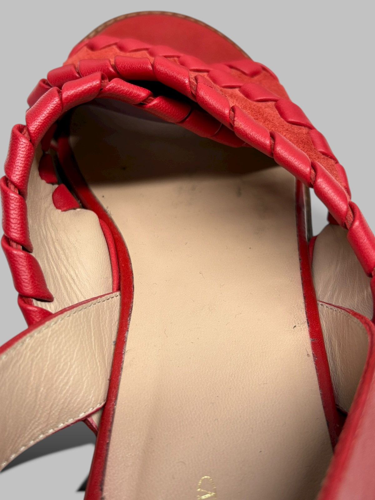 RED Valentino Red Valentino Studded Platform Sandals Hot Red 800$ RRP Size US 8 / IT 38 - 19 Thumbnail