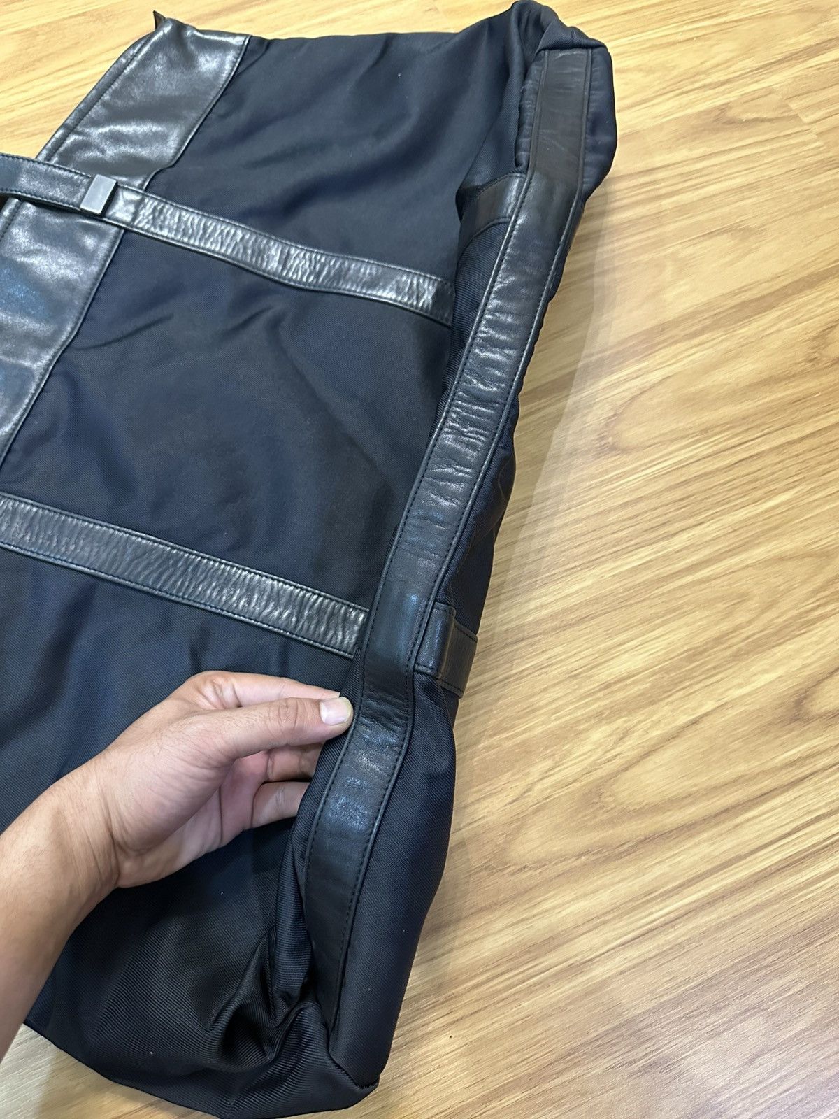 Issey Miyake Issey Miyake IM Studio Leather & Nylon Travel Bag (Big Size) Size ONE SIZE - 8 Thumbnail