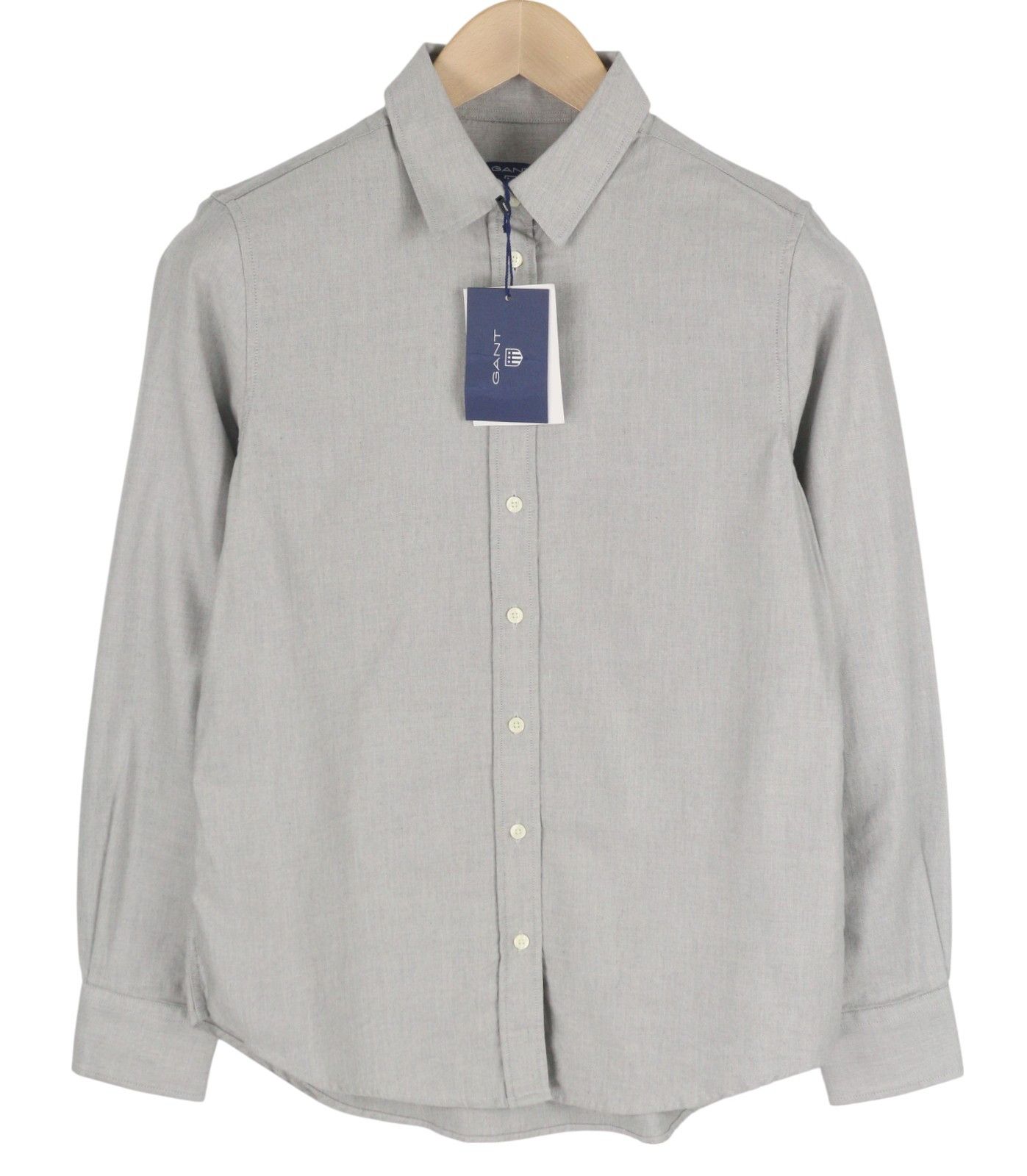 Gant TP MELANGE FLANNEL EU34 Grey Button-Up Shirt 85122 Size XS / US 0-2 / IT 36-38 - 1 Thumbnail