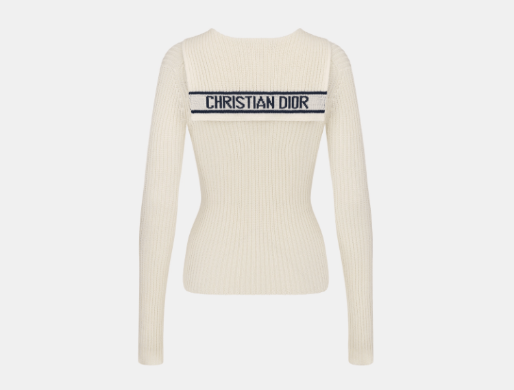 Dior o1w1db10925 444S64 Dioriviera Sweater in Ecru Size M / US 6-8 / IT 42-44 - 2 Thumbnail