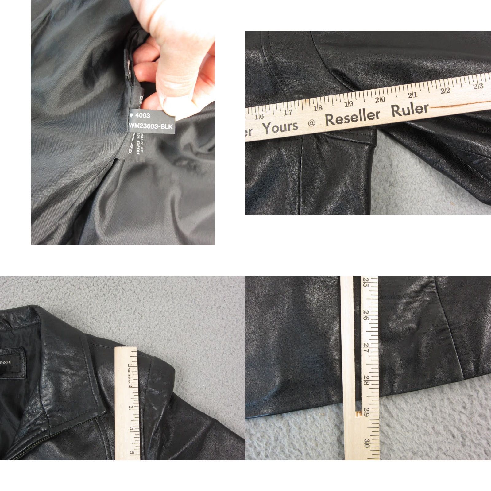 Vintage VINTAGE Colebrook Leather Jacket Womens L Black Full Zip Belted Moto 90s Y2K Leather Lining Belted Full Zip Biker Womens Size L / US 10 / IT 46 - 8 Thumbnail