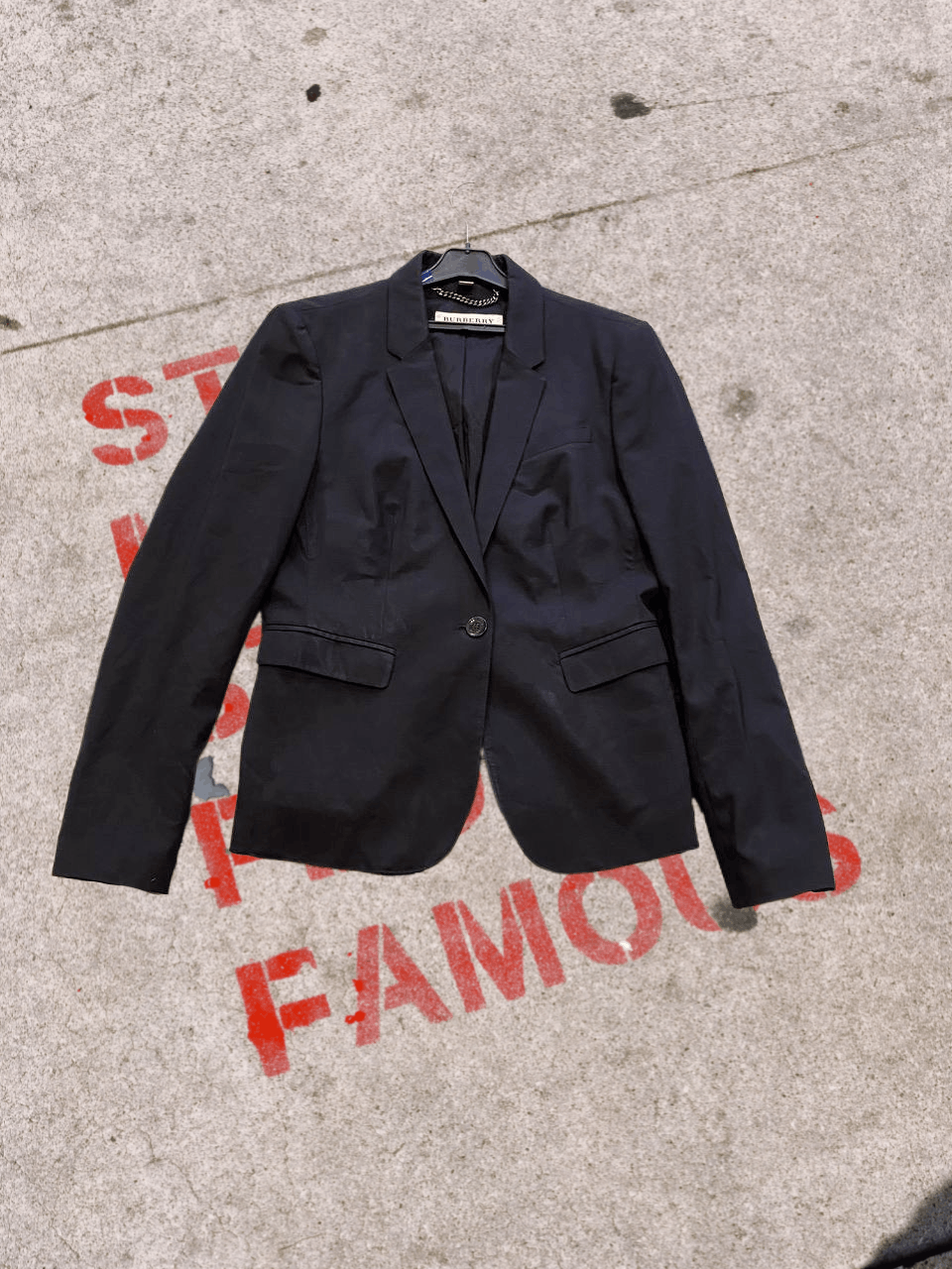 Burberry LUXURY Classic Black Blazers Burberry Y2K Vintage Size L / US 10 / IT 46 - 1 Thumbnail