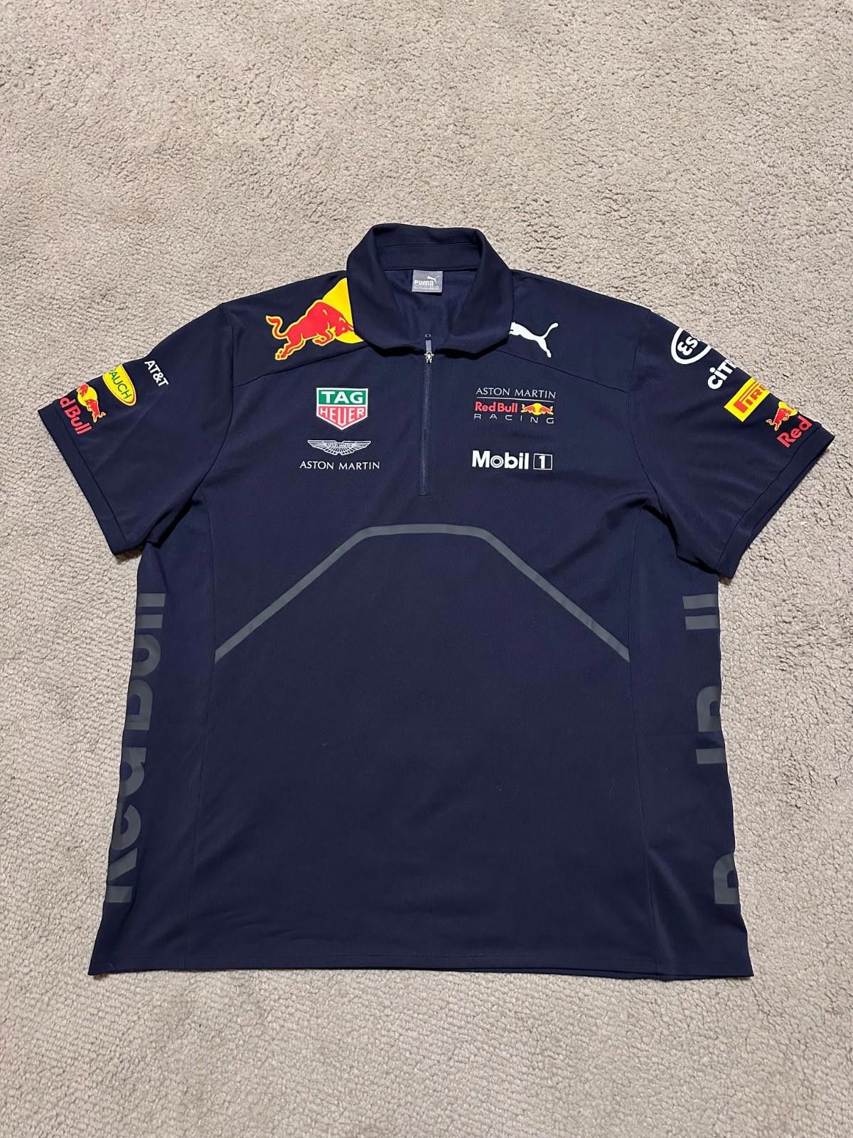 Puma Red Bull Racing Formula 1 Mens Polo Aston Martin RBR F1 Team Size US XXL / EU 58 / 5 - 1 Thumbnail