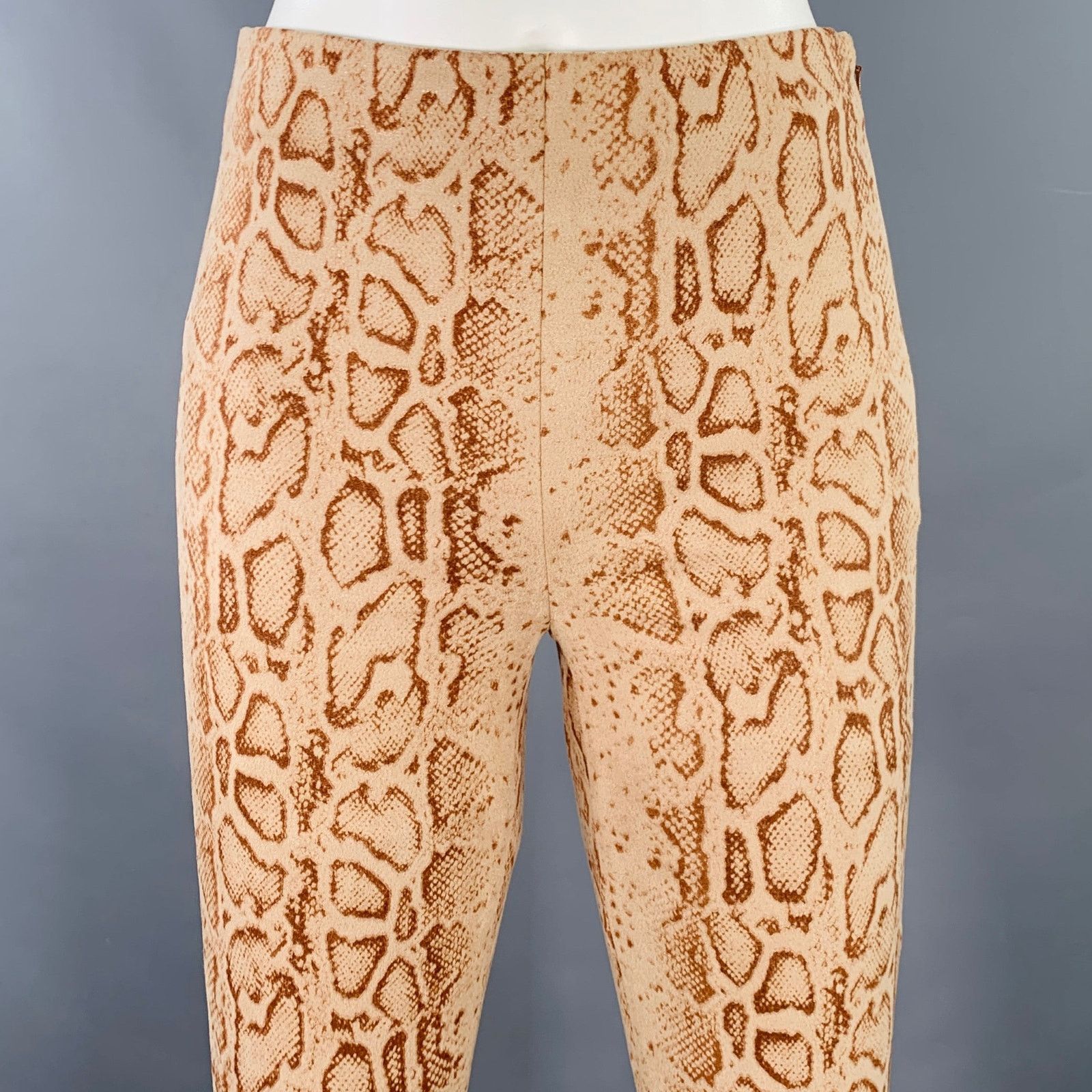 STAND STUDIO STAND STUDIO Tan Brown Polyester Snakeskin Print Leggings Size 25" / US 0 / IT 36 - 2 Thumbnail