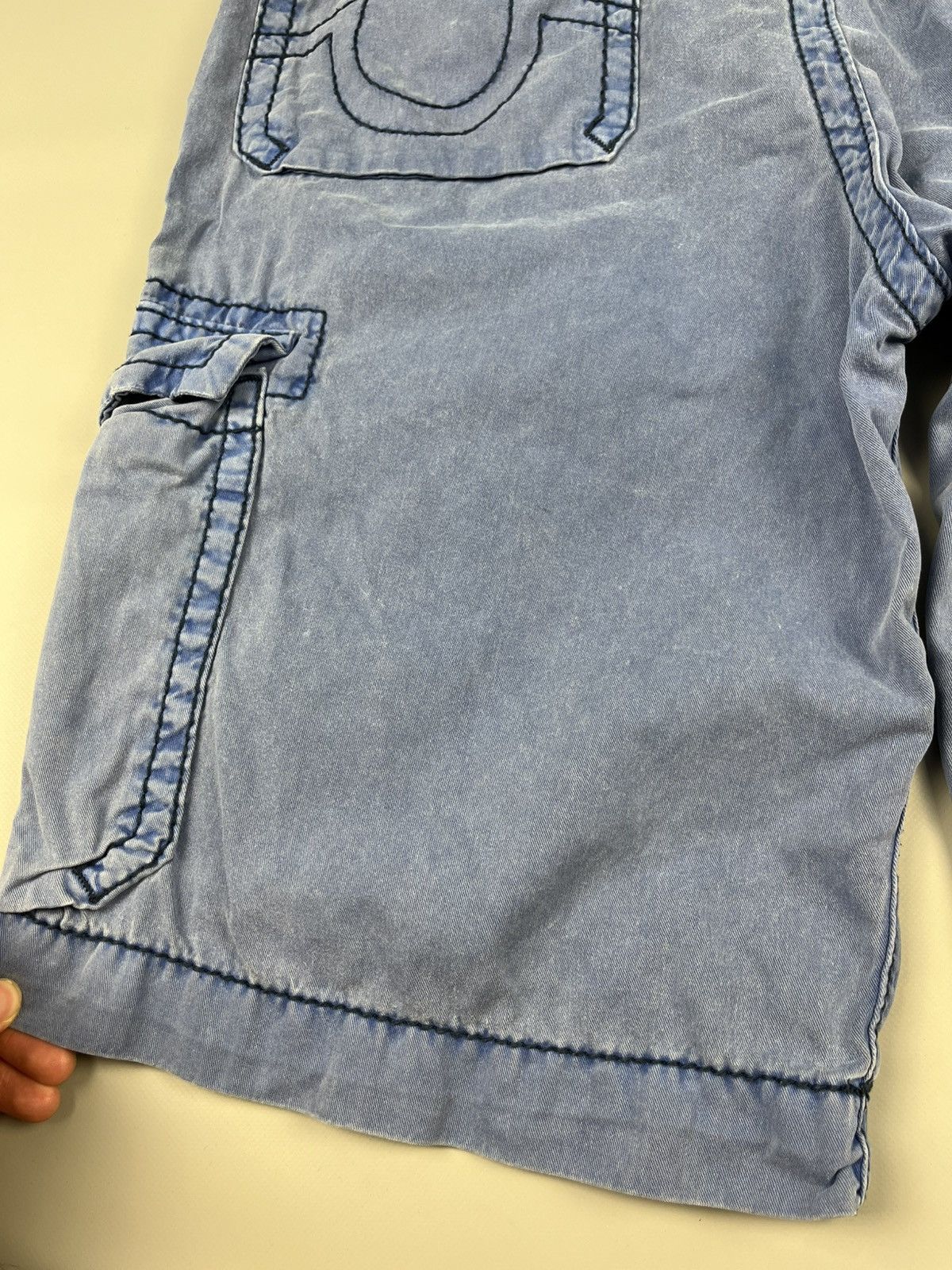 Japanese Brand × True Religion Vintage TRUE RELIGION Faded Distressed Cargo Y2K Shorts Size US 34 / EU 50 - 16 Thumbnail