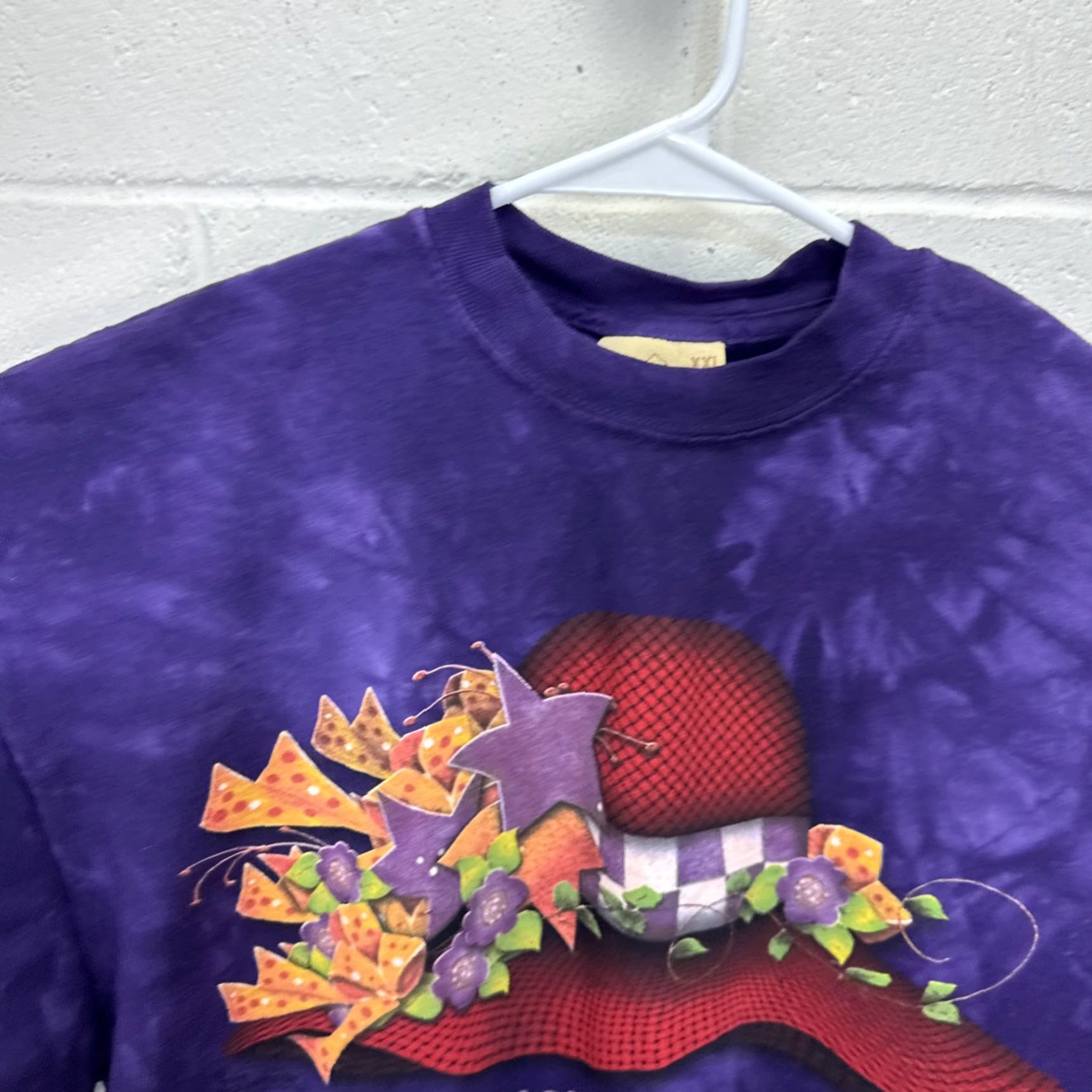 The Mountain VINTAGE The Mountain T-Shirt Purple Tie Dye Logo 2XL Unisex Adults Crew Neck Short Sleeve Graphic Print 90s Art Size US XXL / EU 58 / 5 - 5 Thumbnail