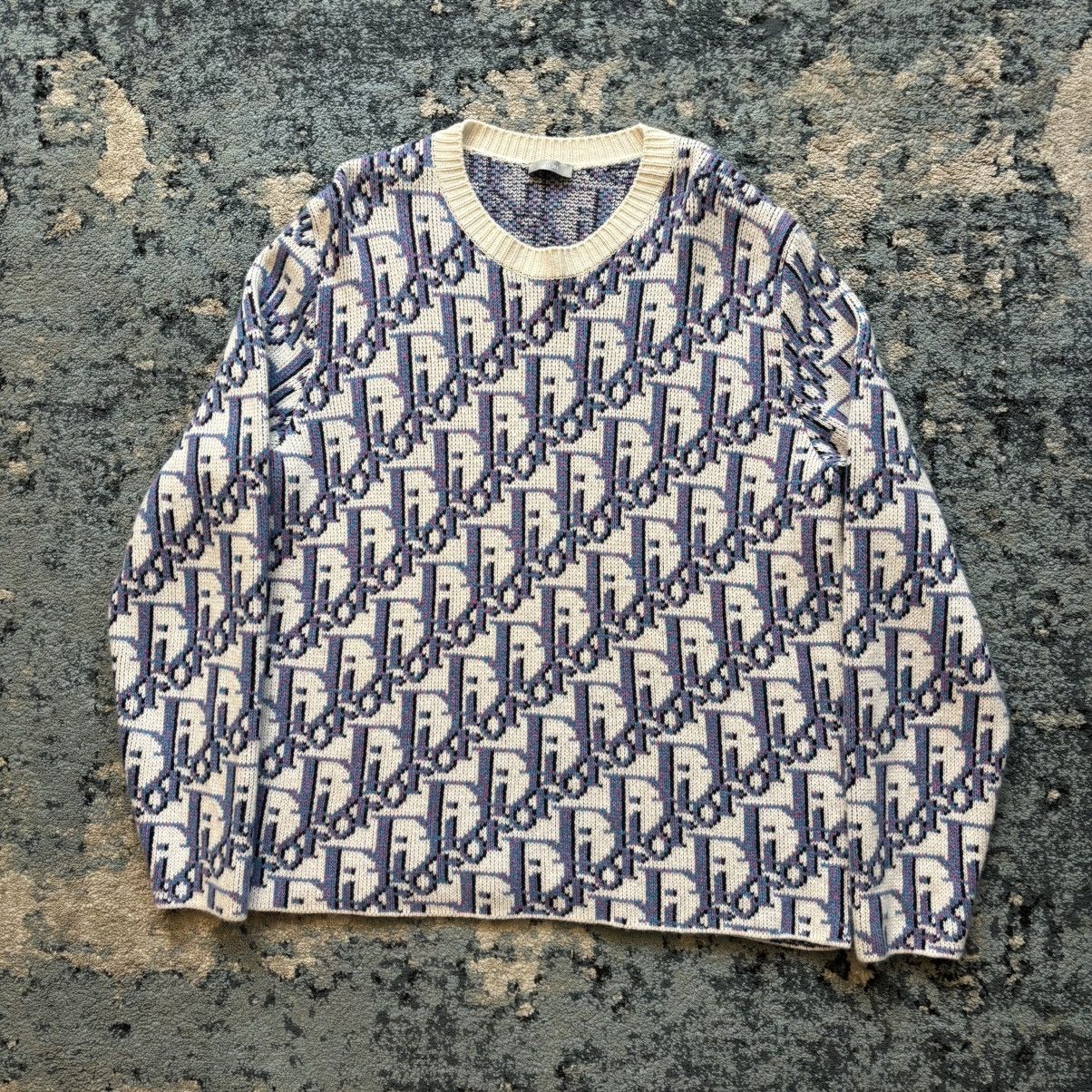 Dior Dior Oblique Monogram Jacquard Knit Sweater. Size US XL / EU 56 / 4 - 1 Thumbnail