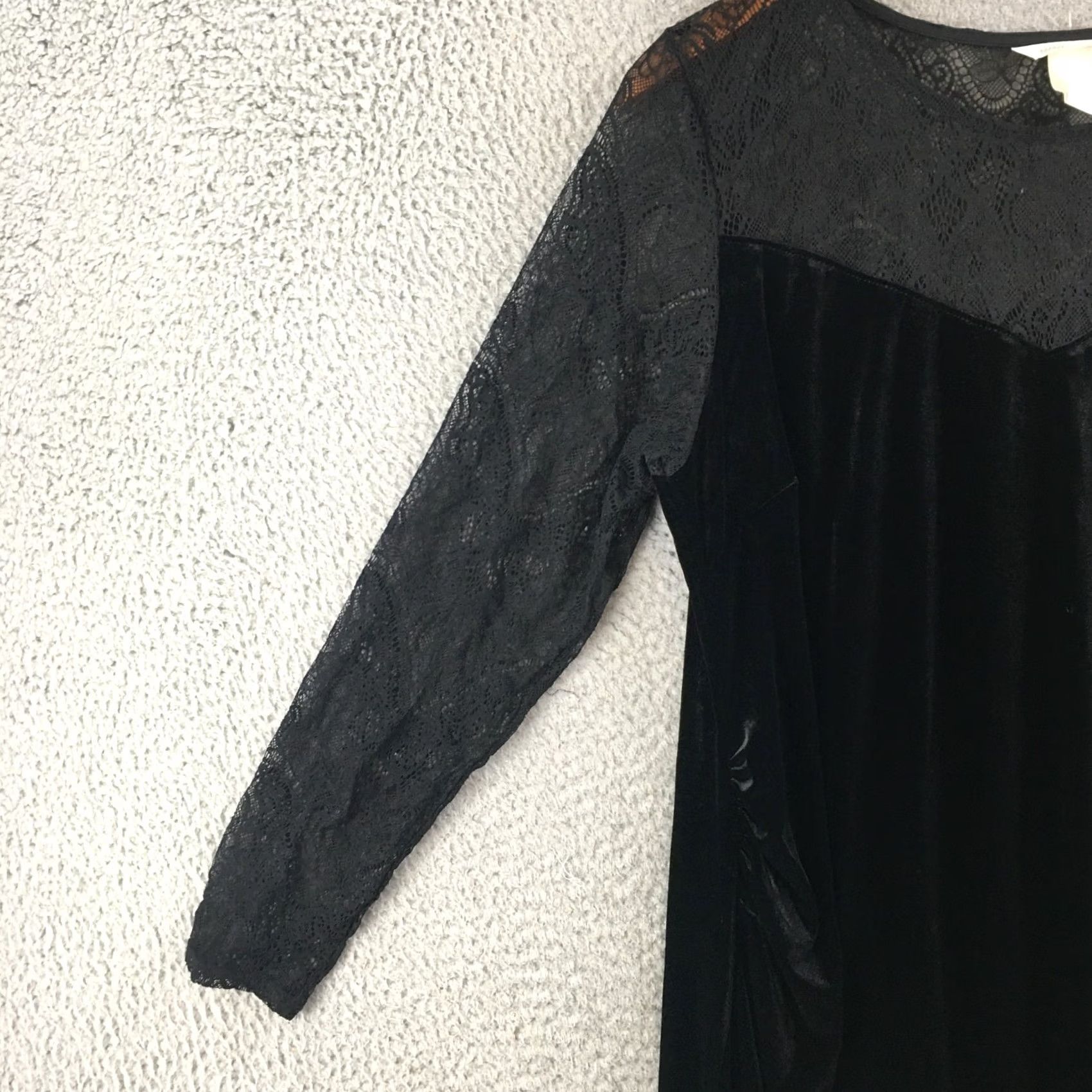 H&M H&M MAMA Dress Womens XL Black Lace Sleeve Sheath Midi Bodycon Stretch Cocktail Size XL / US 12-14 / IT 48-50 - 4 Thumbnail