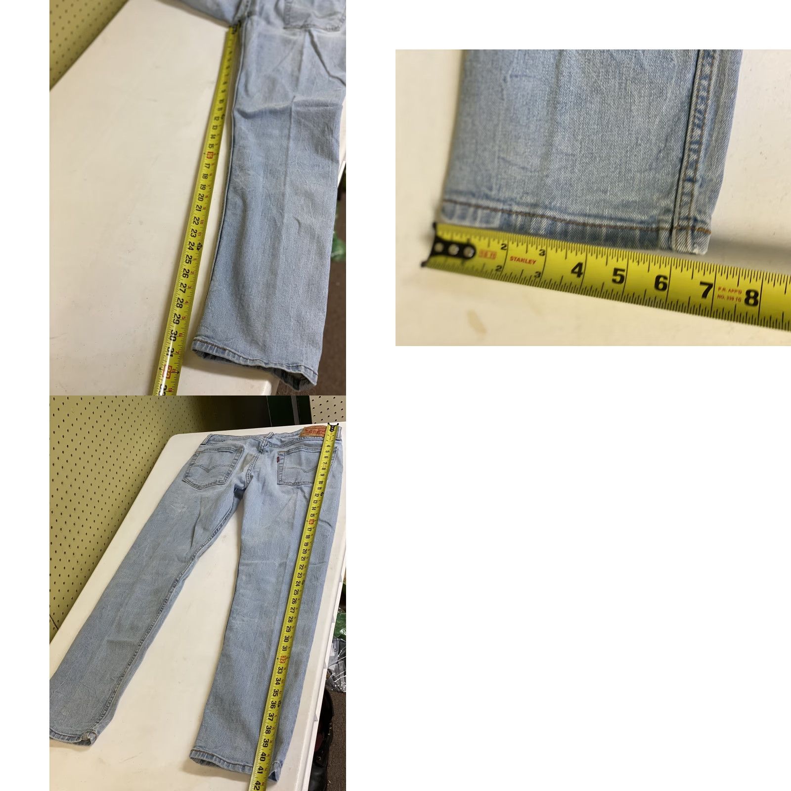 Levi's Levi's Mens 502 Denim Jeans Light Wash Regular Taper Fit 32x33 Tagged 33x34 Blue Cotton Zip Button Vintage No Mens Size US 33 - 8 Thumbnail
