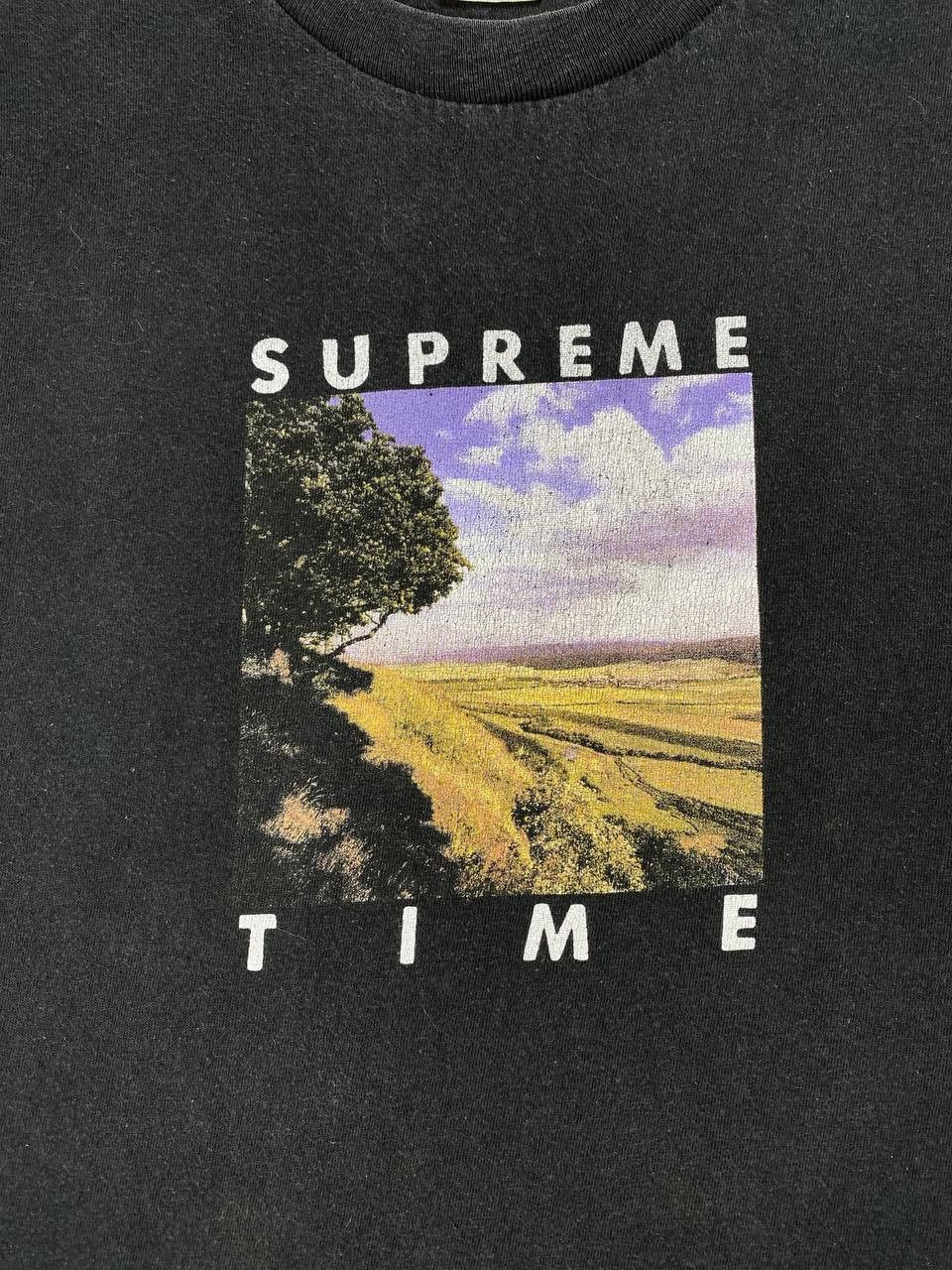 Supreme Supreme Time Big Logo T Shirt Men Size M Black Size US M / EU 48-50 / 2 - 2 Thumbnail
